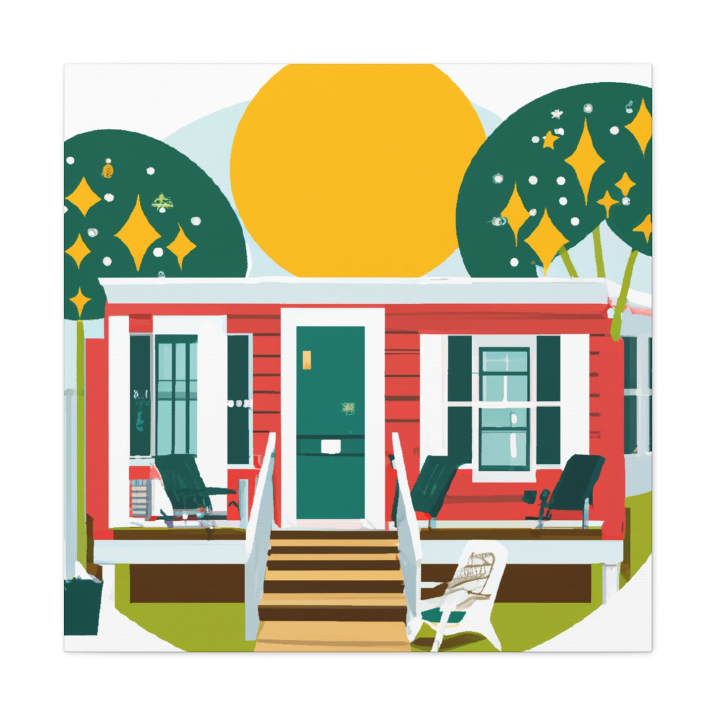 Uproot- Midcentury - Canvas