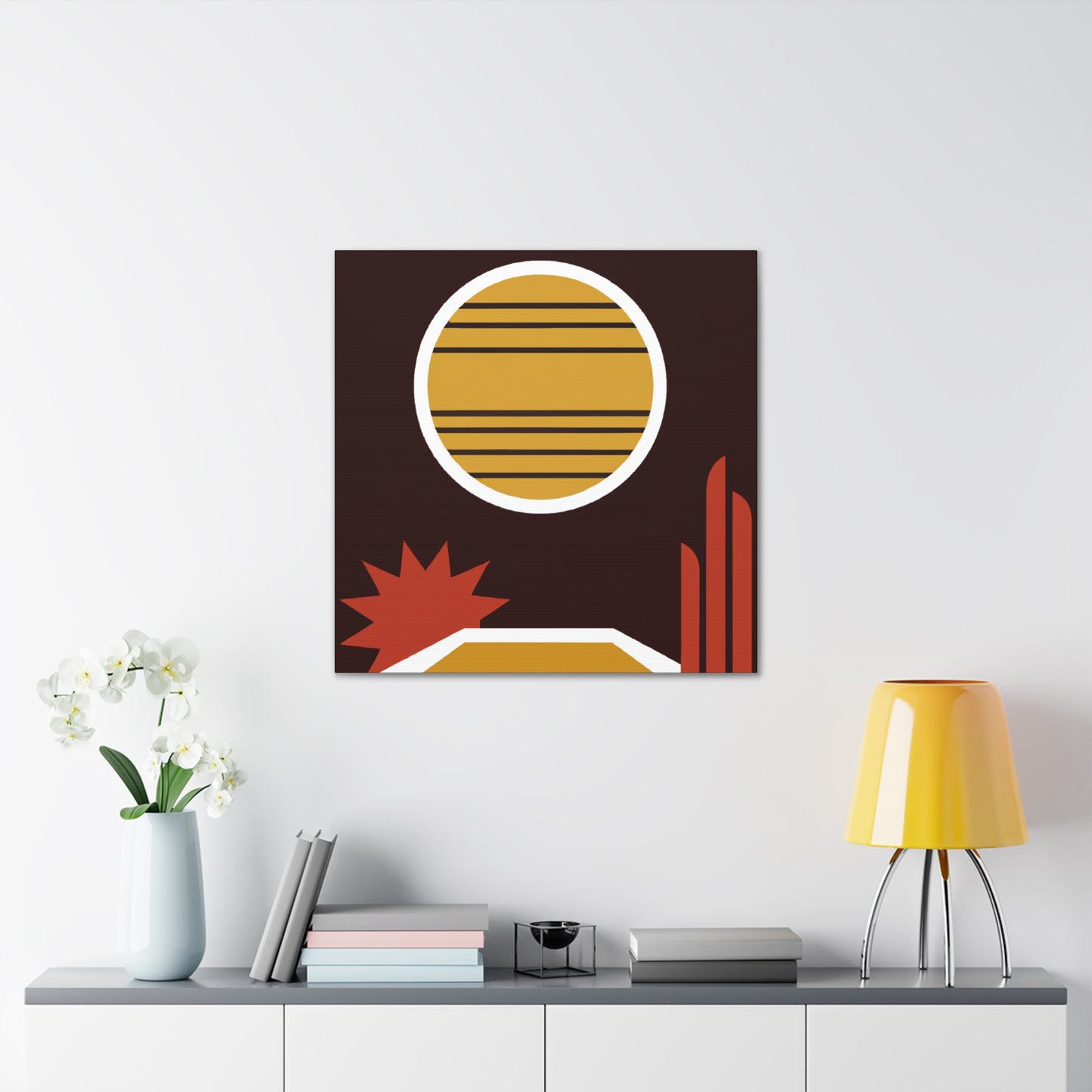 Gliding Shapes- Midcentury - Canvas
