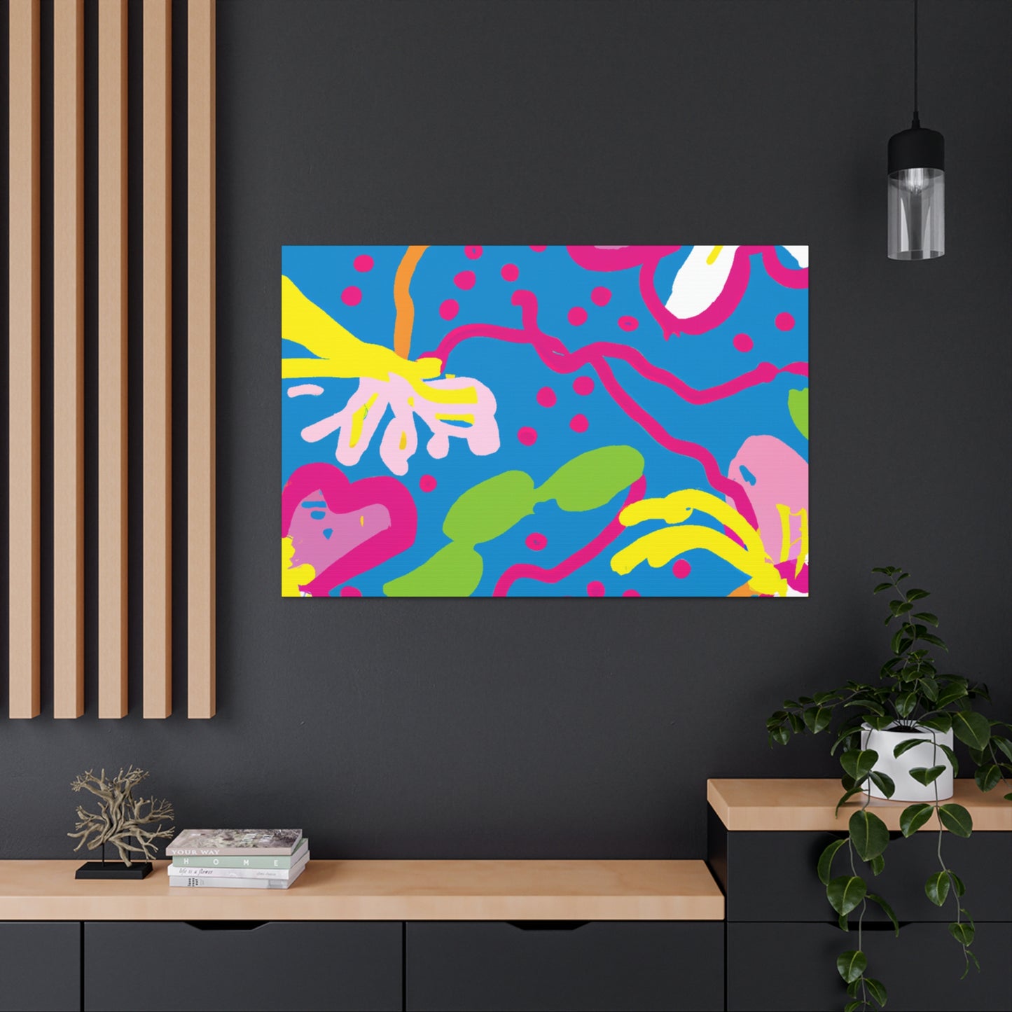 Flower Fling - Retro Design Floral Canvas