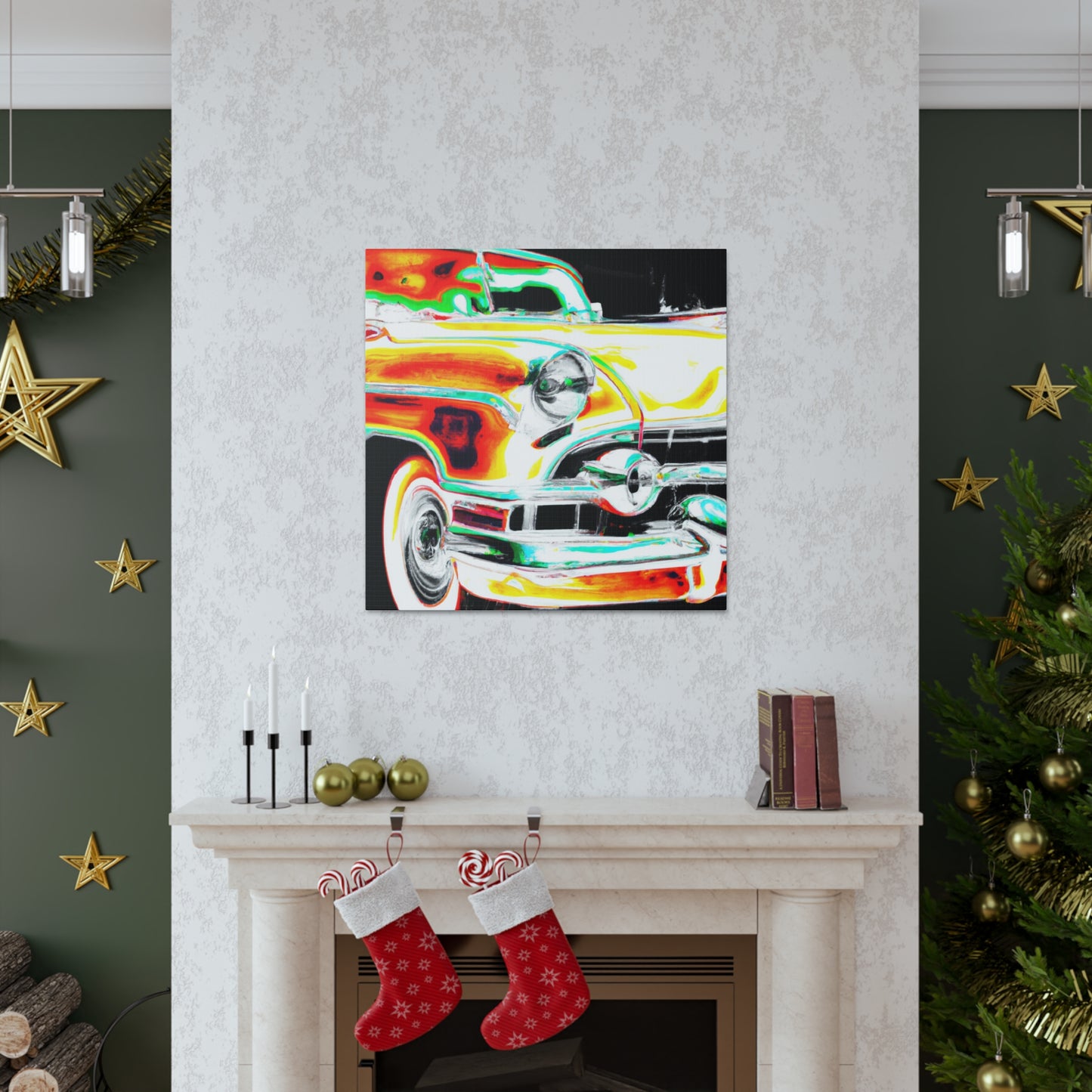 'Classic Car Dash' - Automobile Canvas