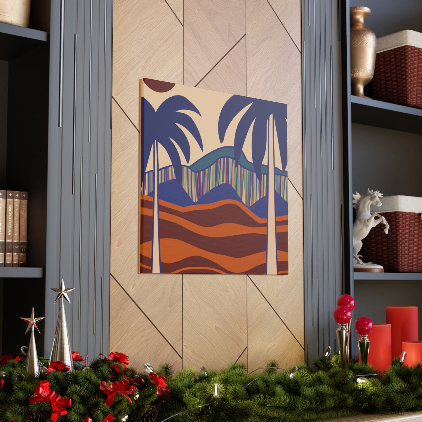 Vibey Tropics- Midcentury Canvas