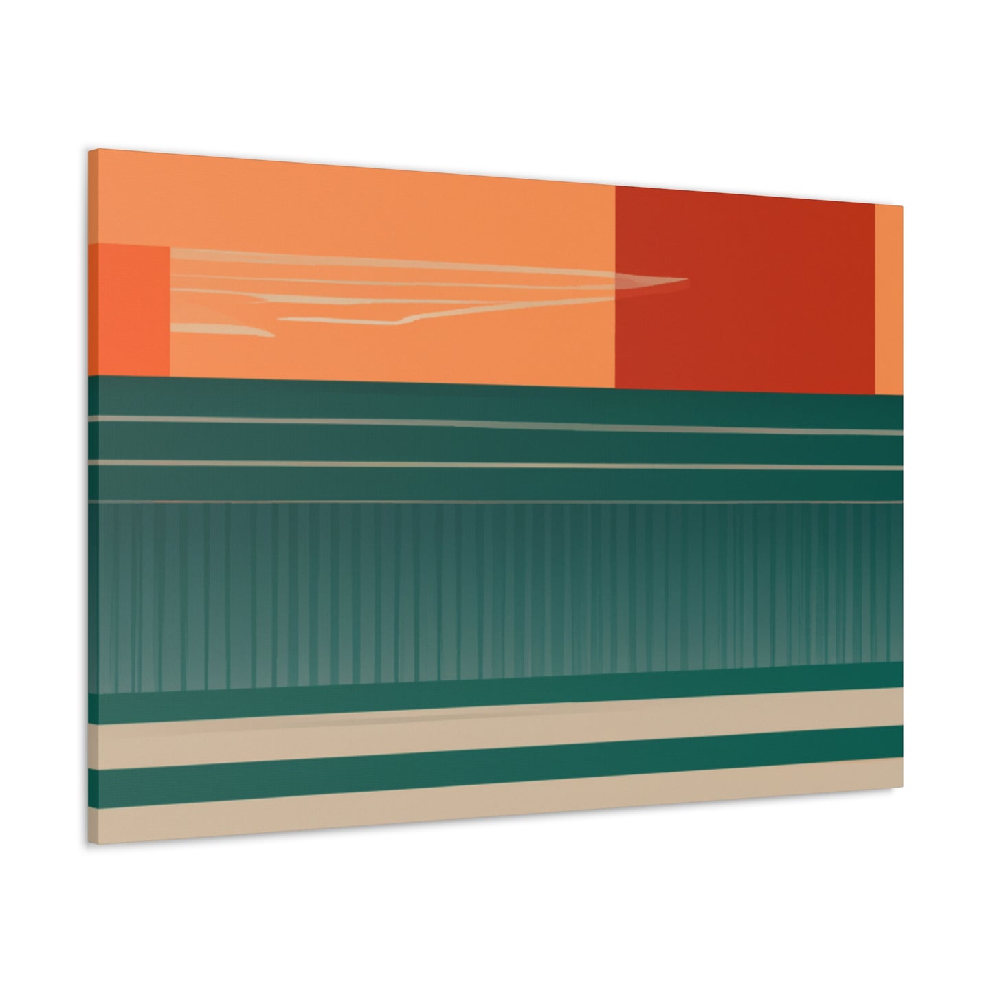 Crimson-Clawed Coyote - Midcentury Canvas