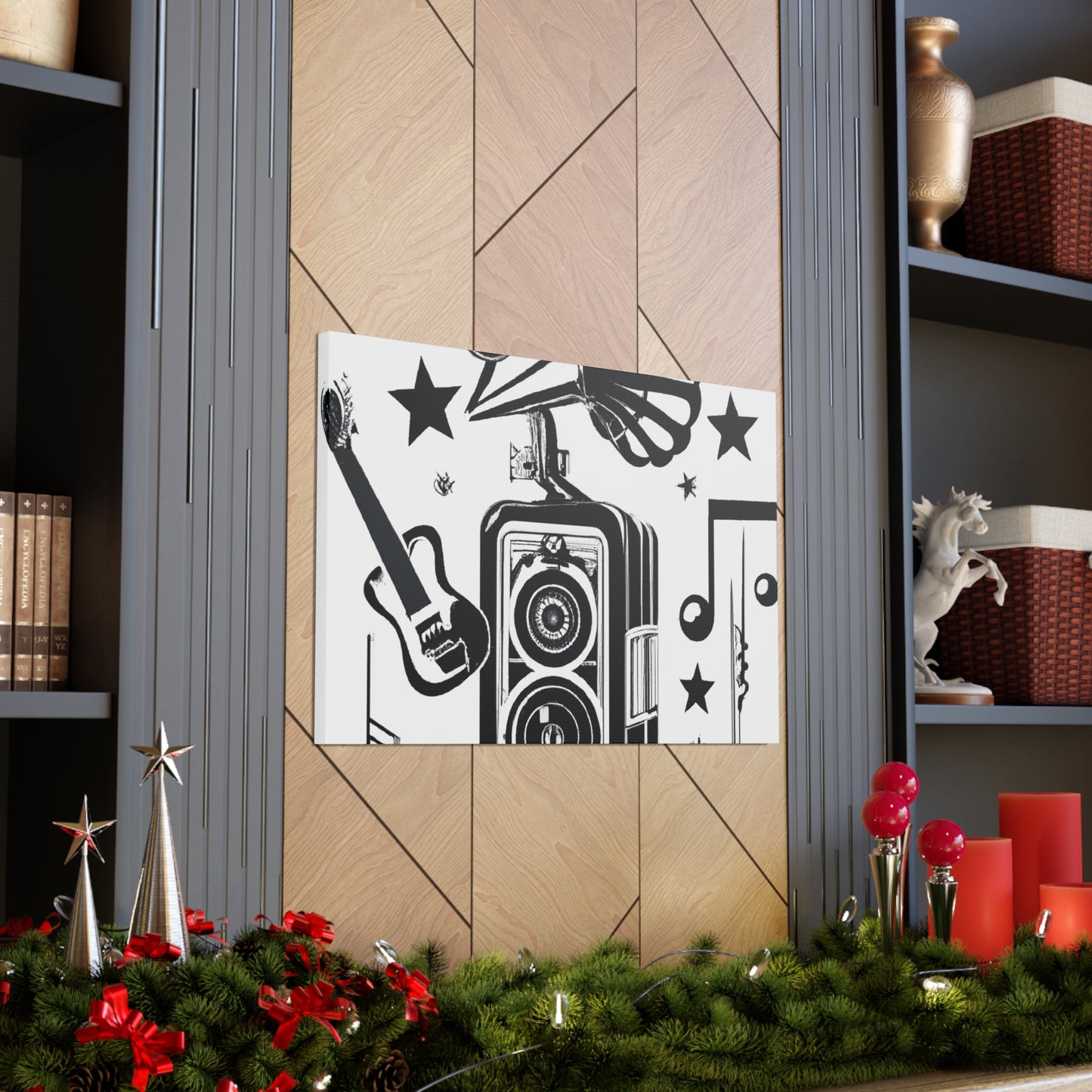Grooving - Retro Music and Film Canvas