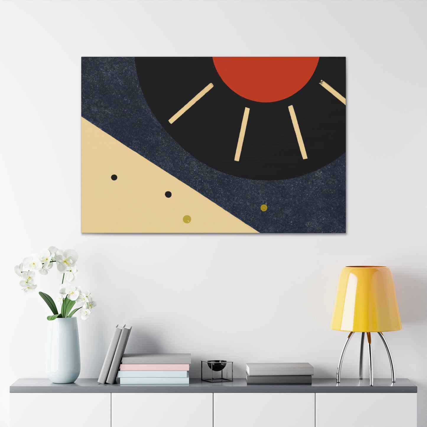 Rays - Retro Music Midcentury Canvas