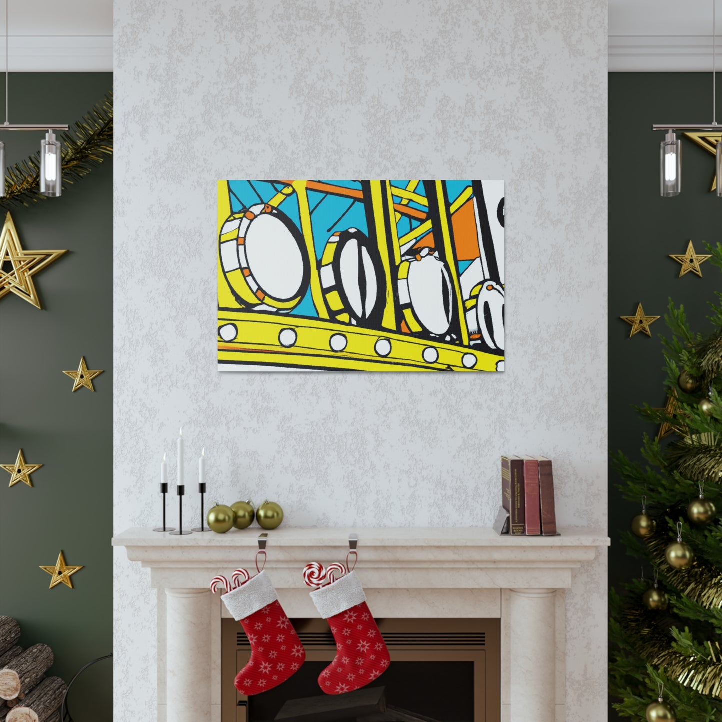 Dinky Diner Lights - Canvas - Pop Artt