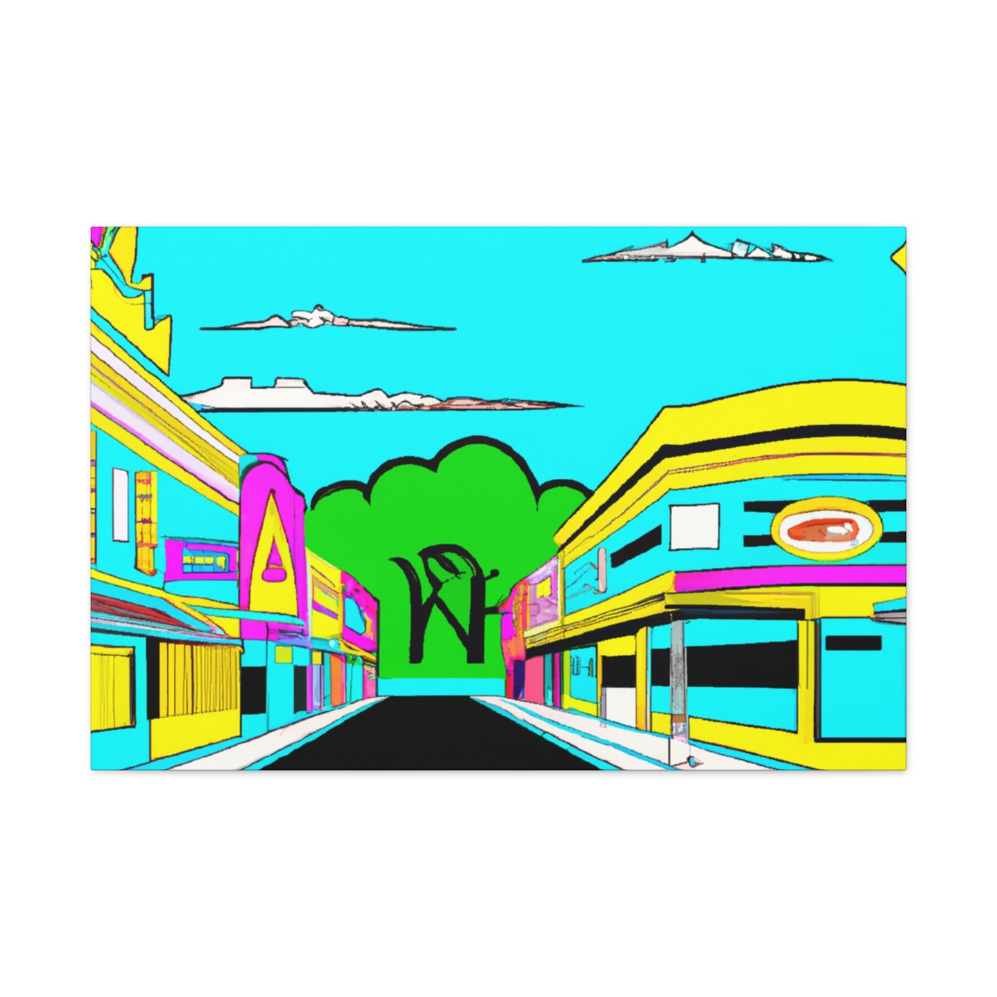 Metro Row - Architectural Canvas Pop Art