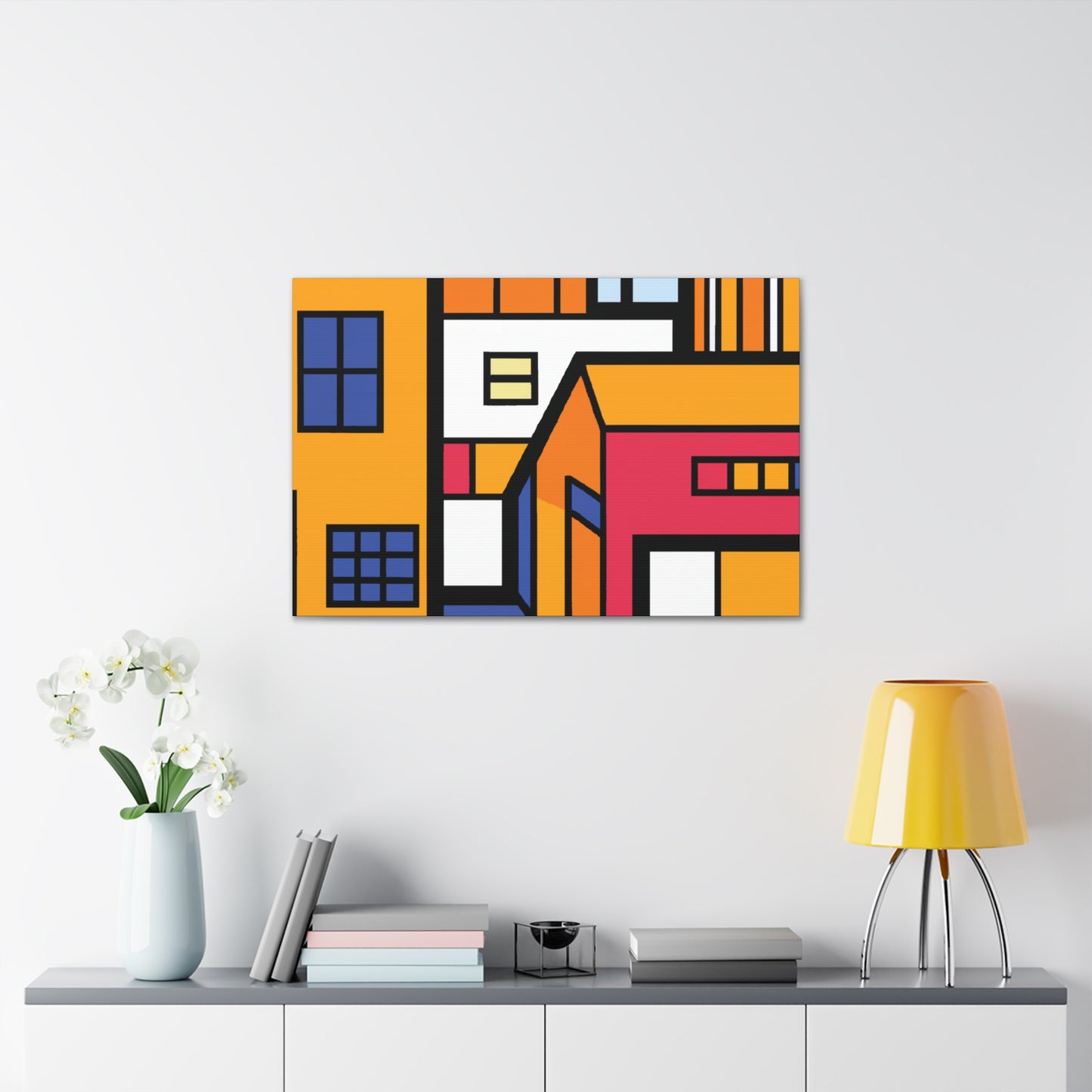 "Elegant Swirls - Midcentury" - Canvas