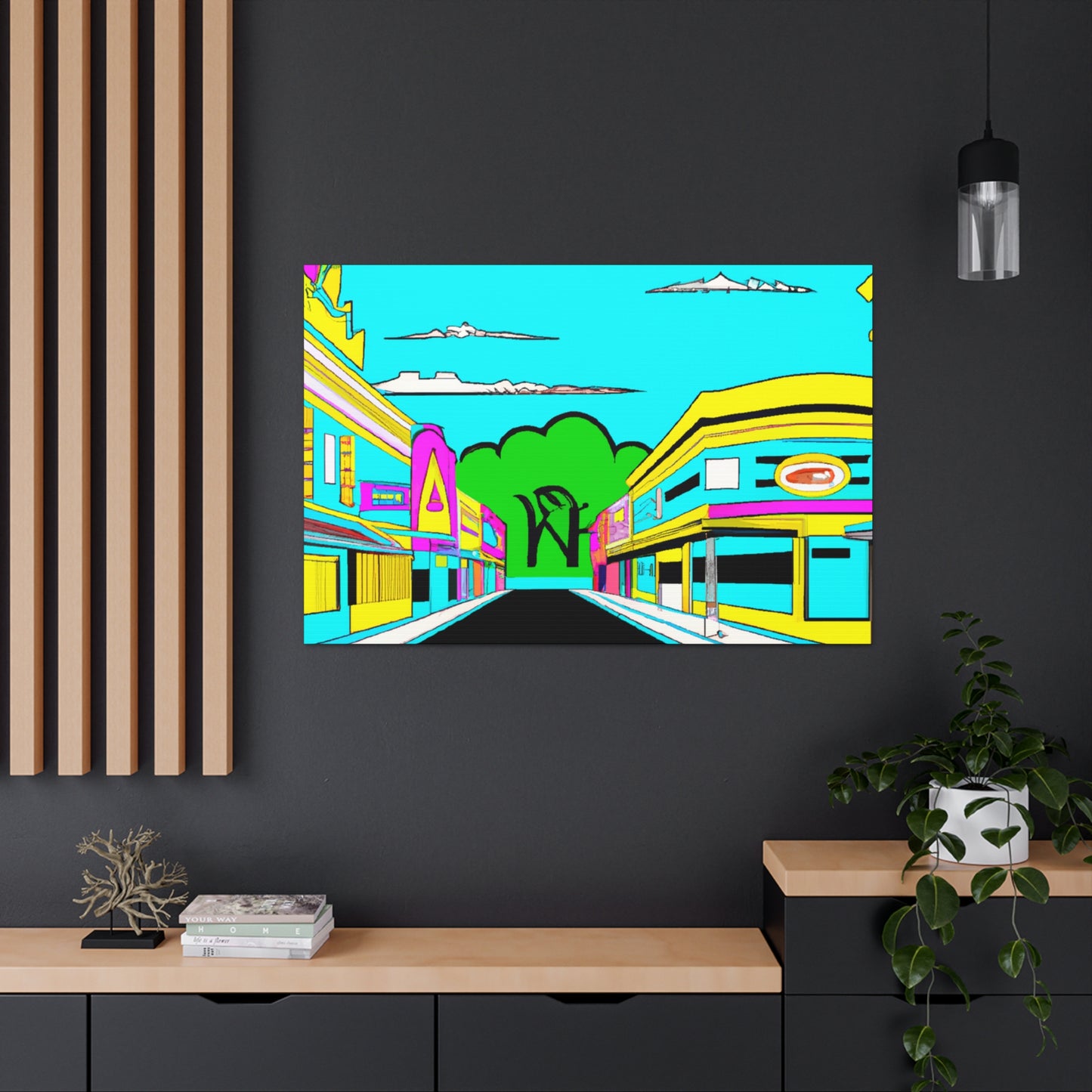 Metro Row - Architectural Canvas Pop Art
