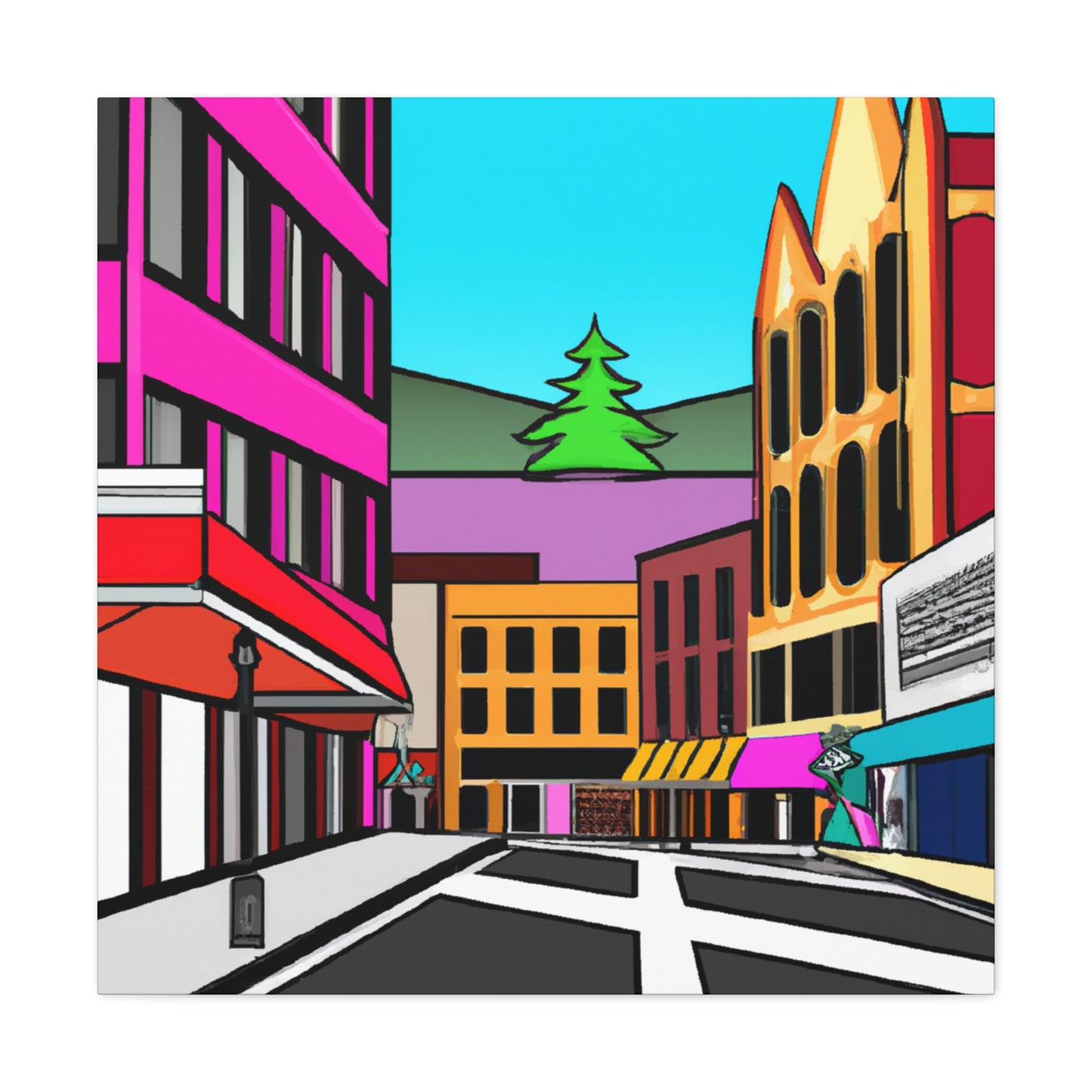 Denver Avenue - Architectural Canvas Pop Art