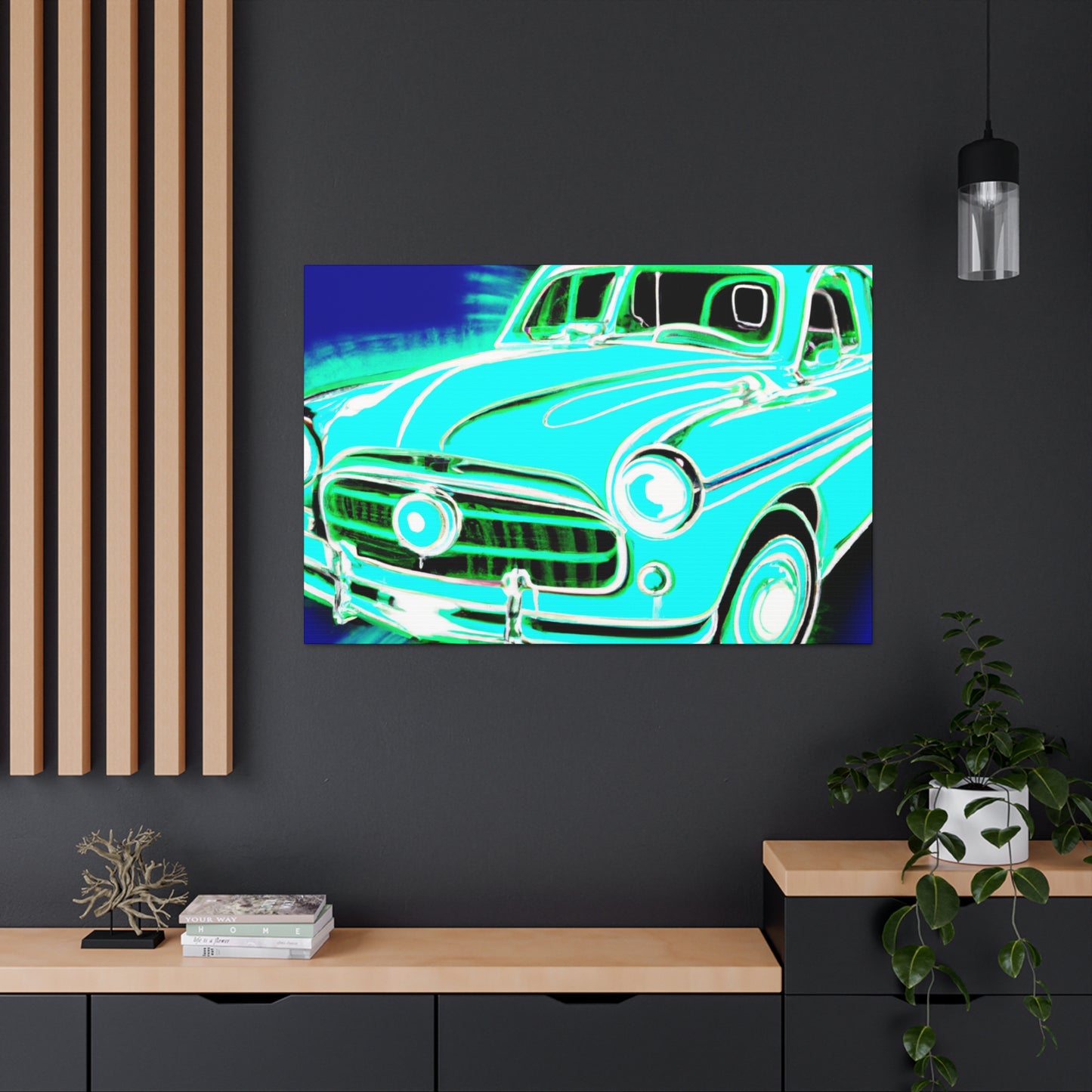 "Retro Rev-Up" - Automobile Canvas