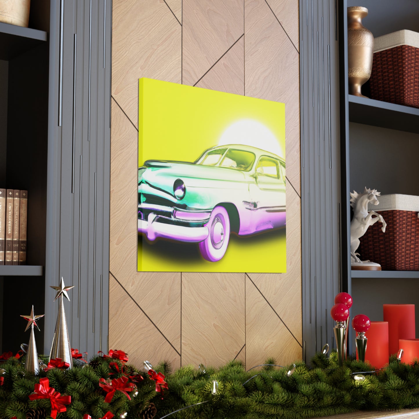Classic Car Reflection -Automobile Canvas