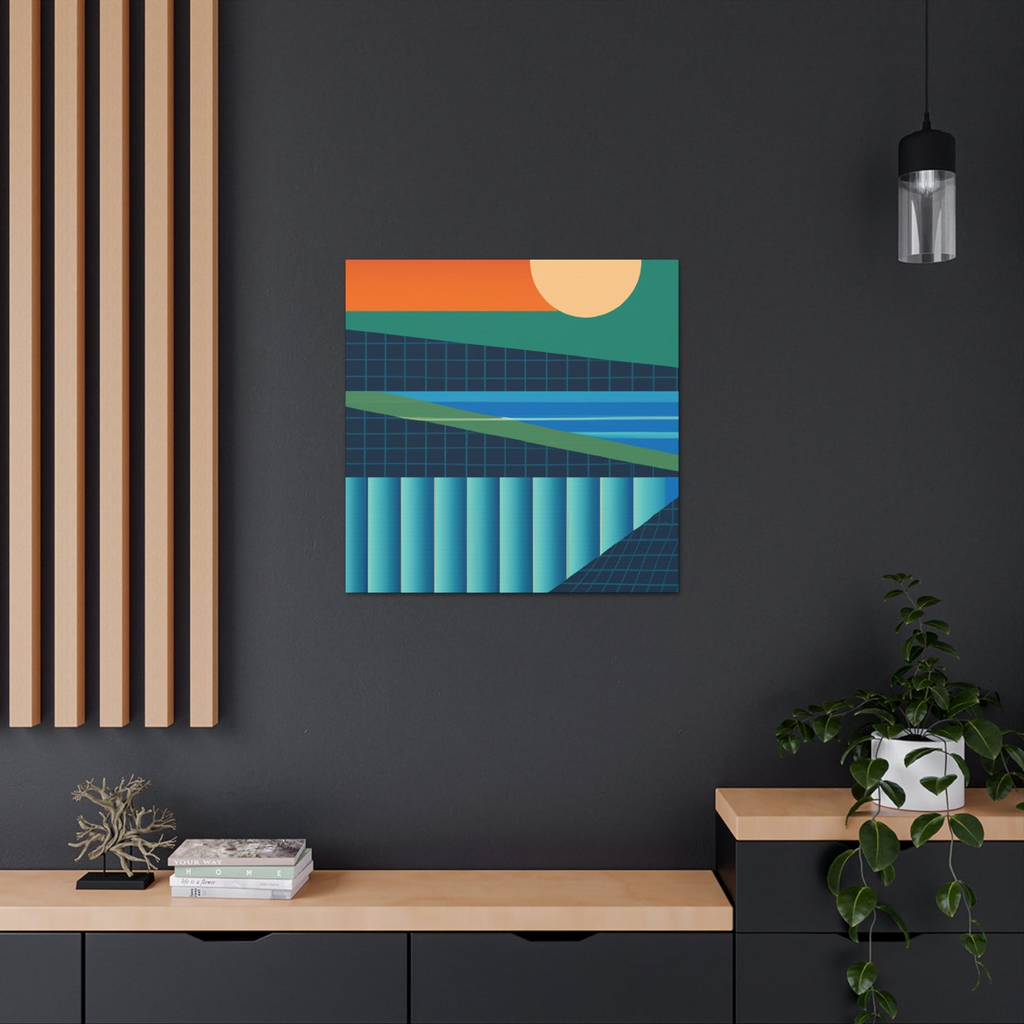 Streamy Pangolin. - Midcentury Canvas