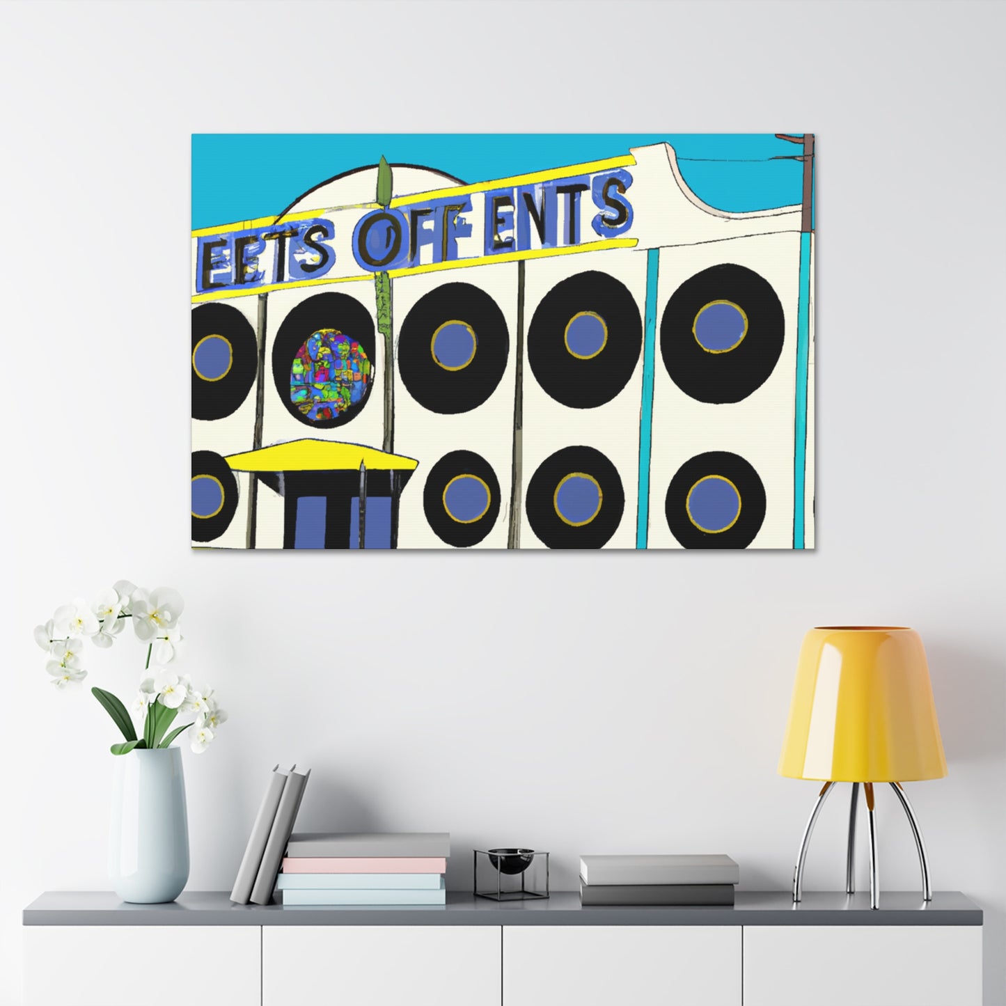Sock Hop Shoppe - Retro Music Canvas