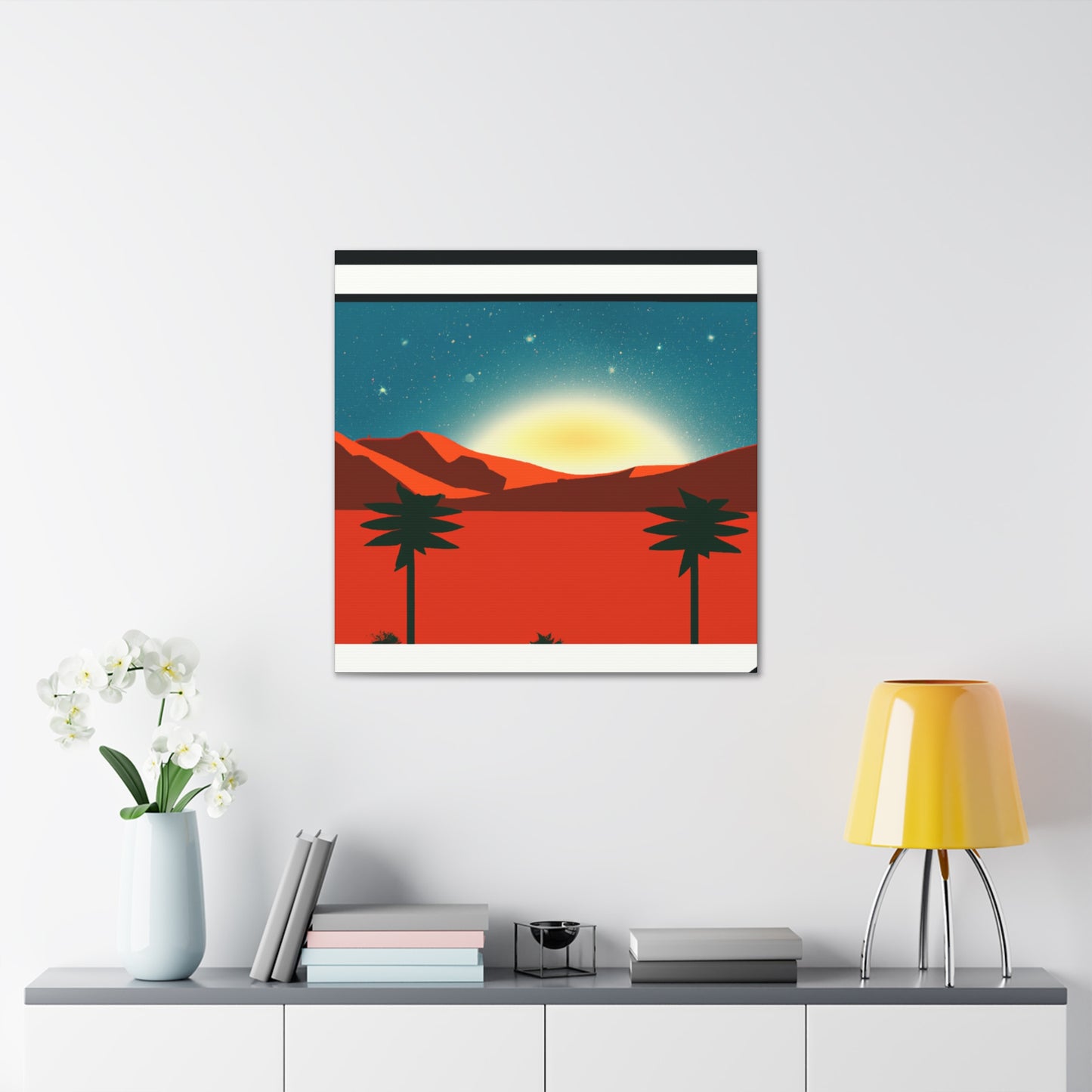 Vivid Hummingbird- Midcentury - Canvas