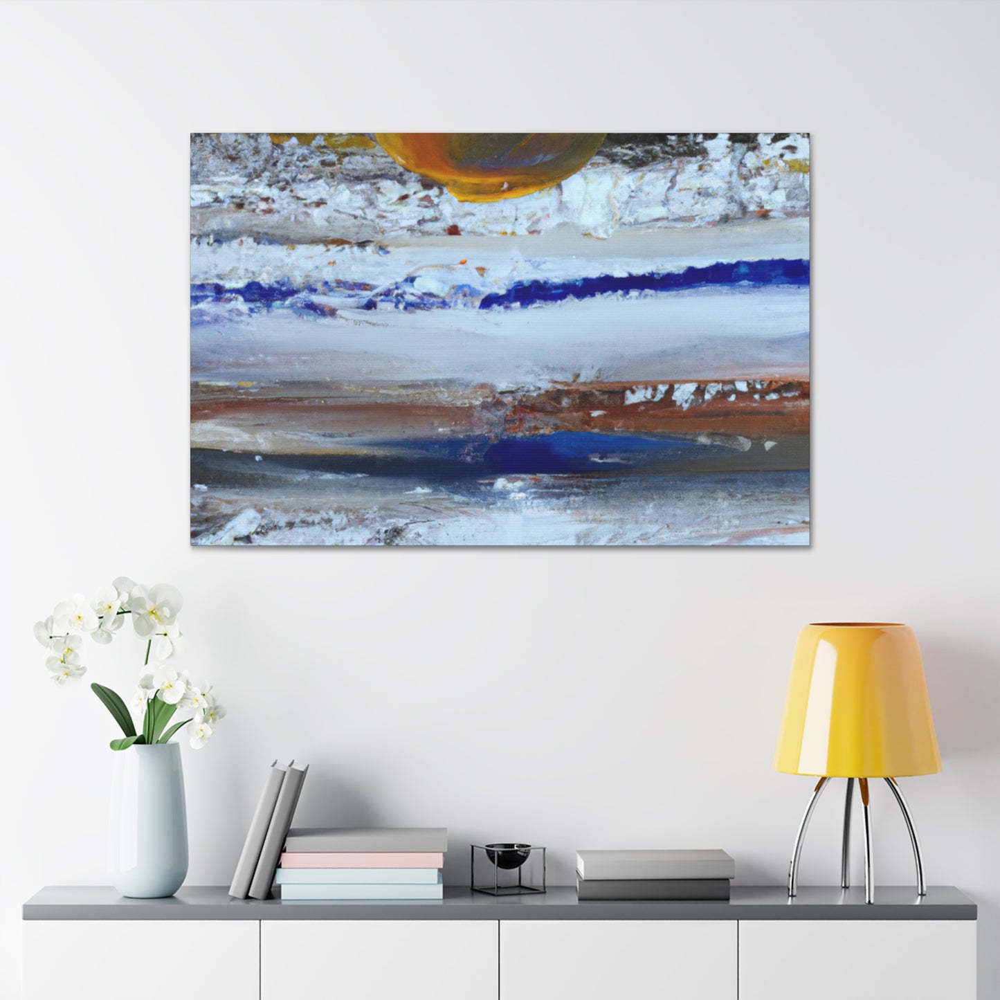Below The Ice - Abstract Canvas