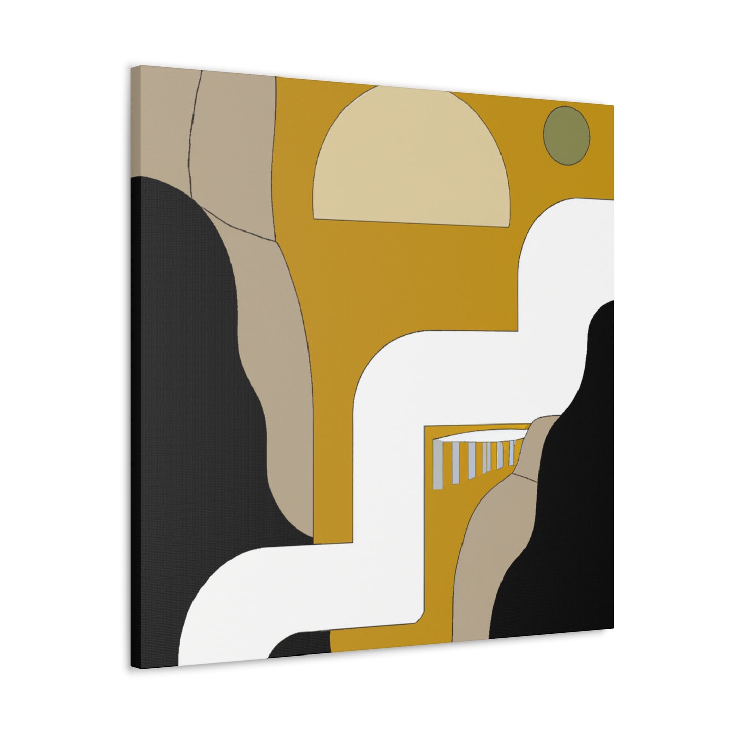 Sloping Staircase - Midcentury Canvas