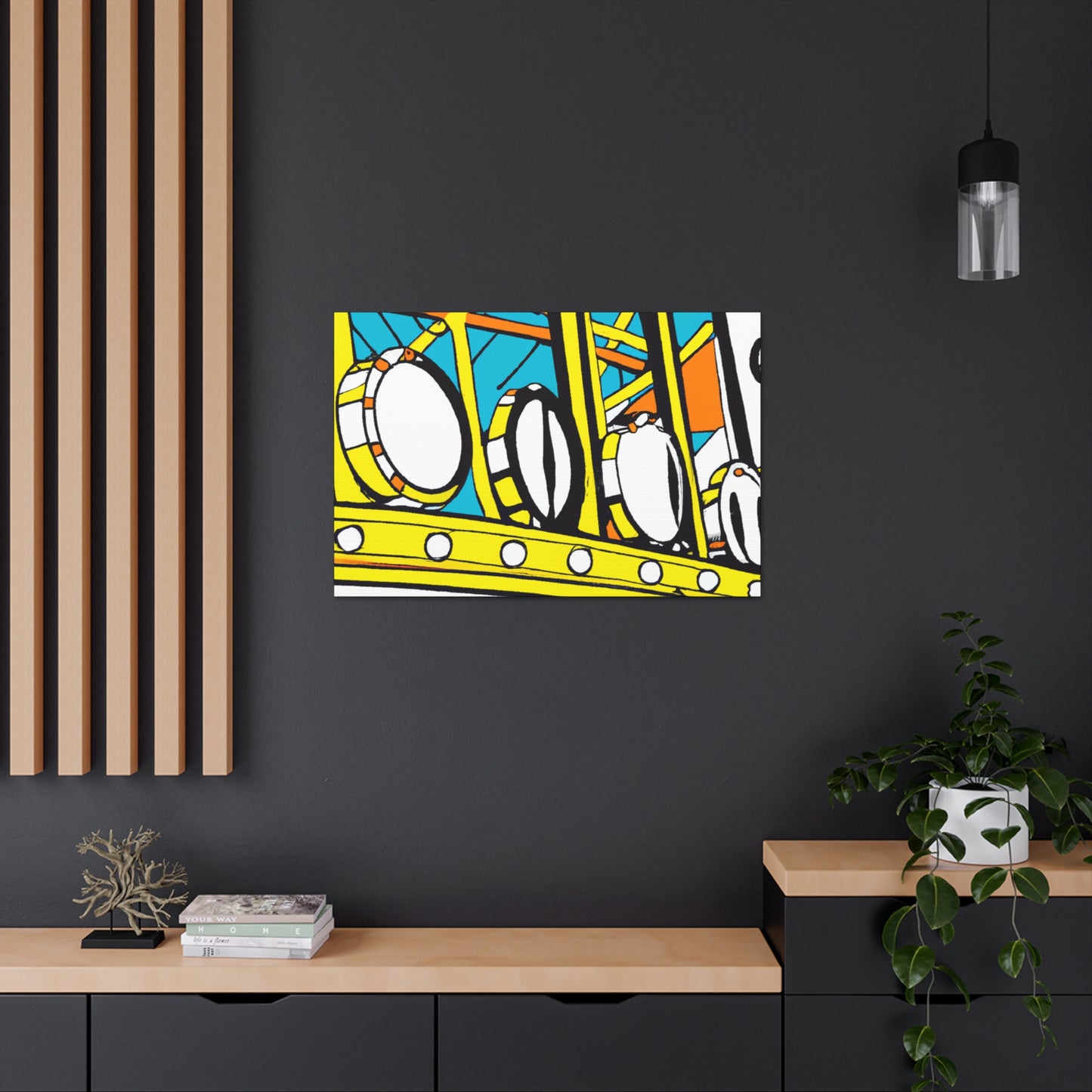 Dinky Diner Lights - Canvas - Pop Artt