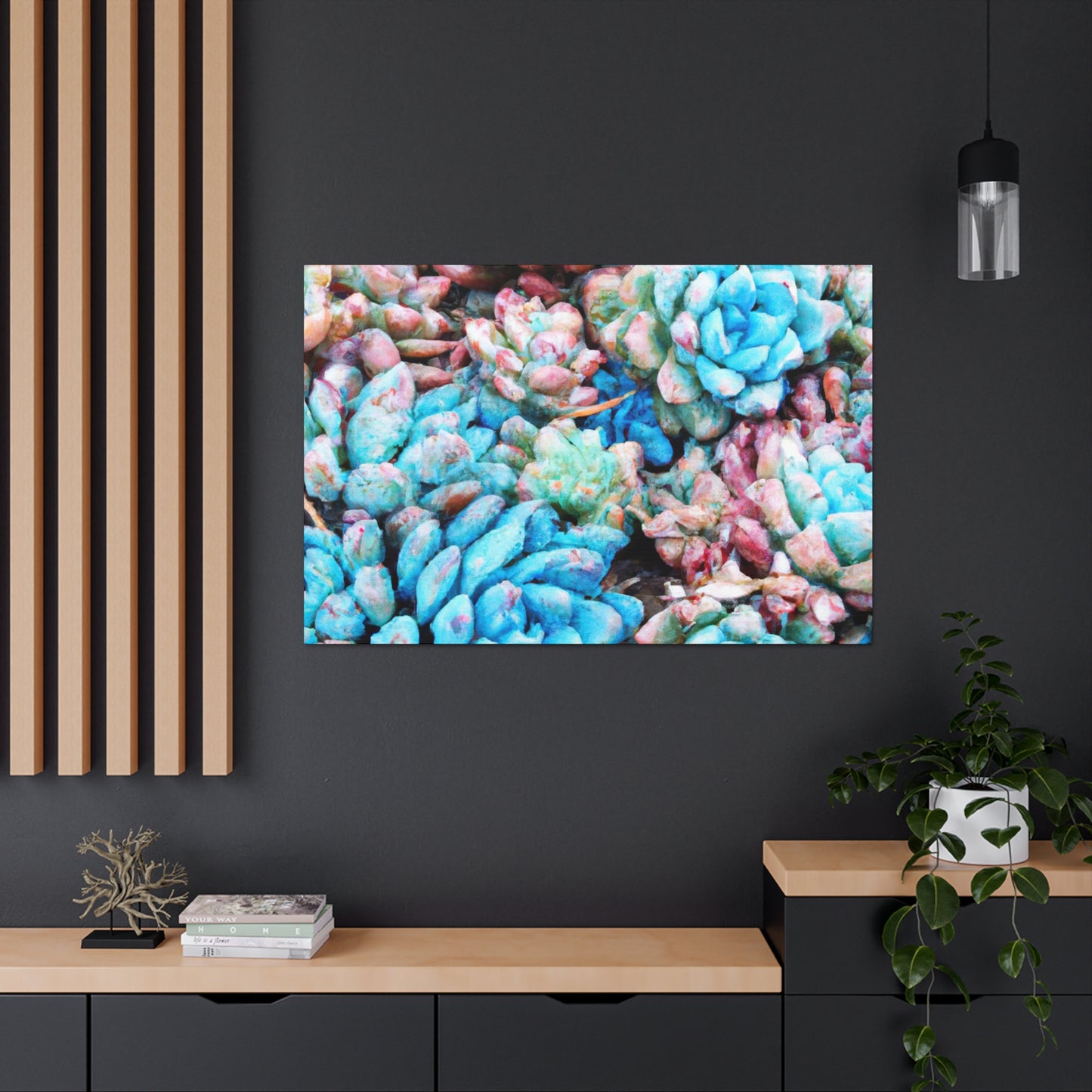 "Blooming Haven" - Canvas - Succulent