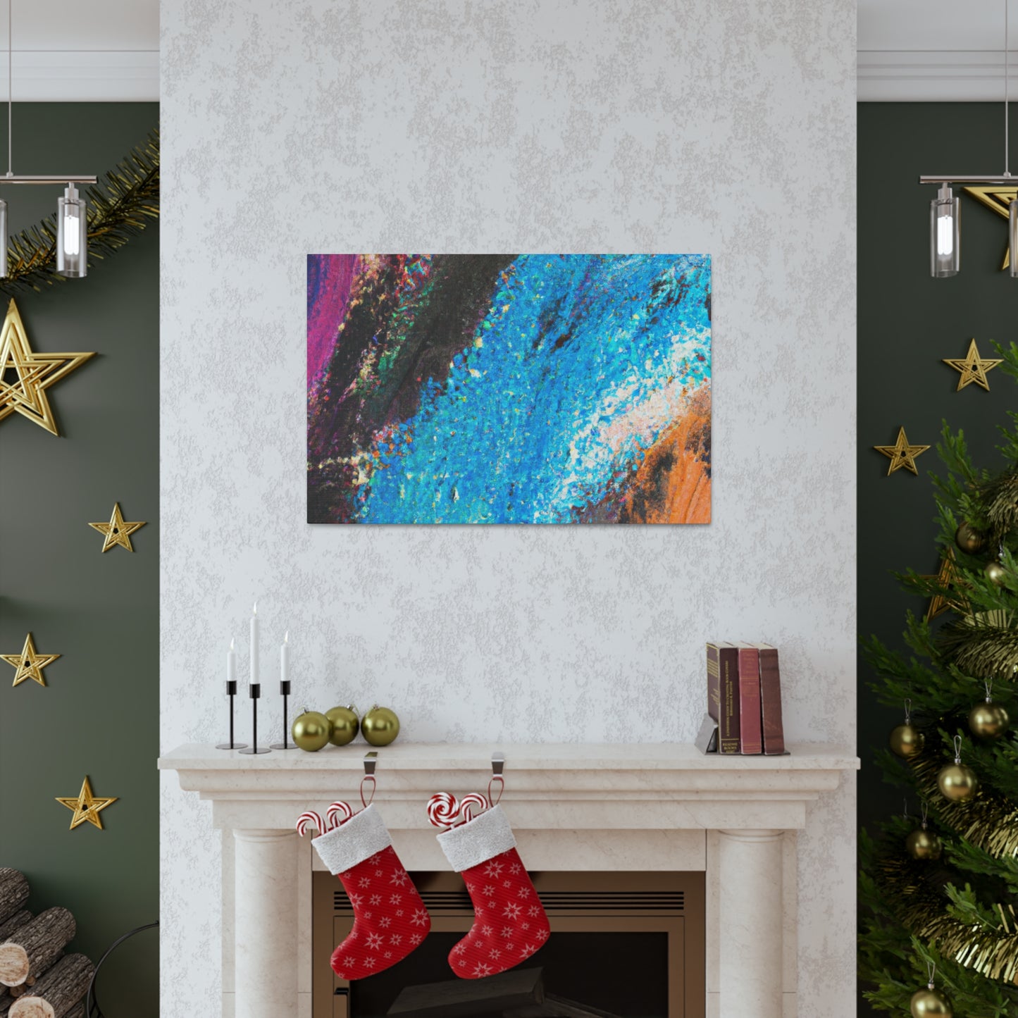 Blue Stream - Abstract Canvas