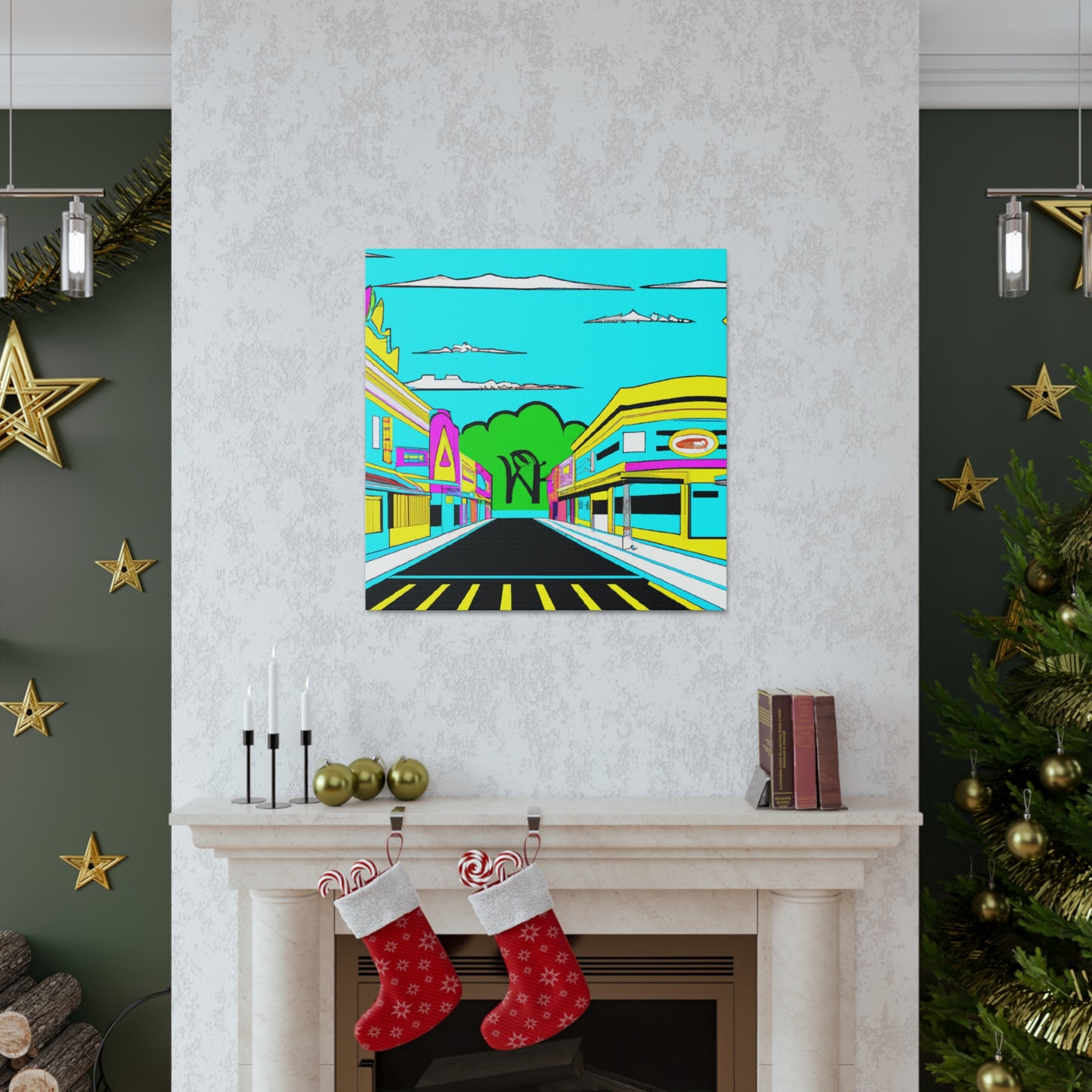 Metro Row - Architectural Canvas Pop Art