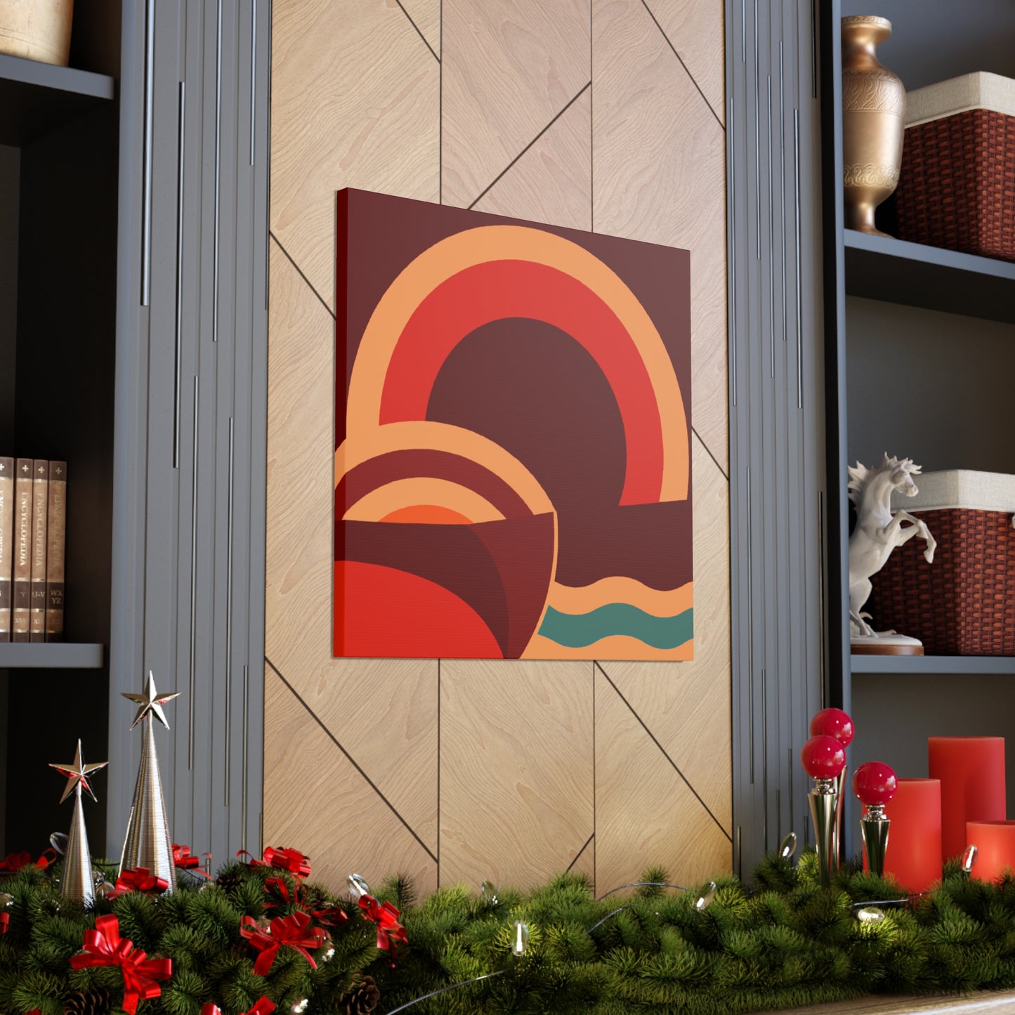 Circular Bliss - Midcentury Canvas