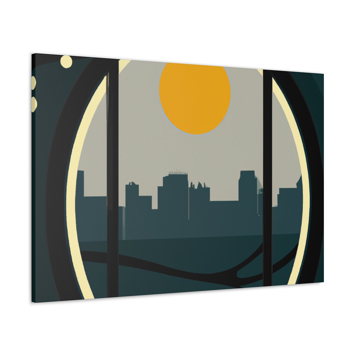 Moon Rise - Midcentury Canvas