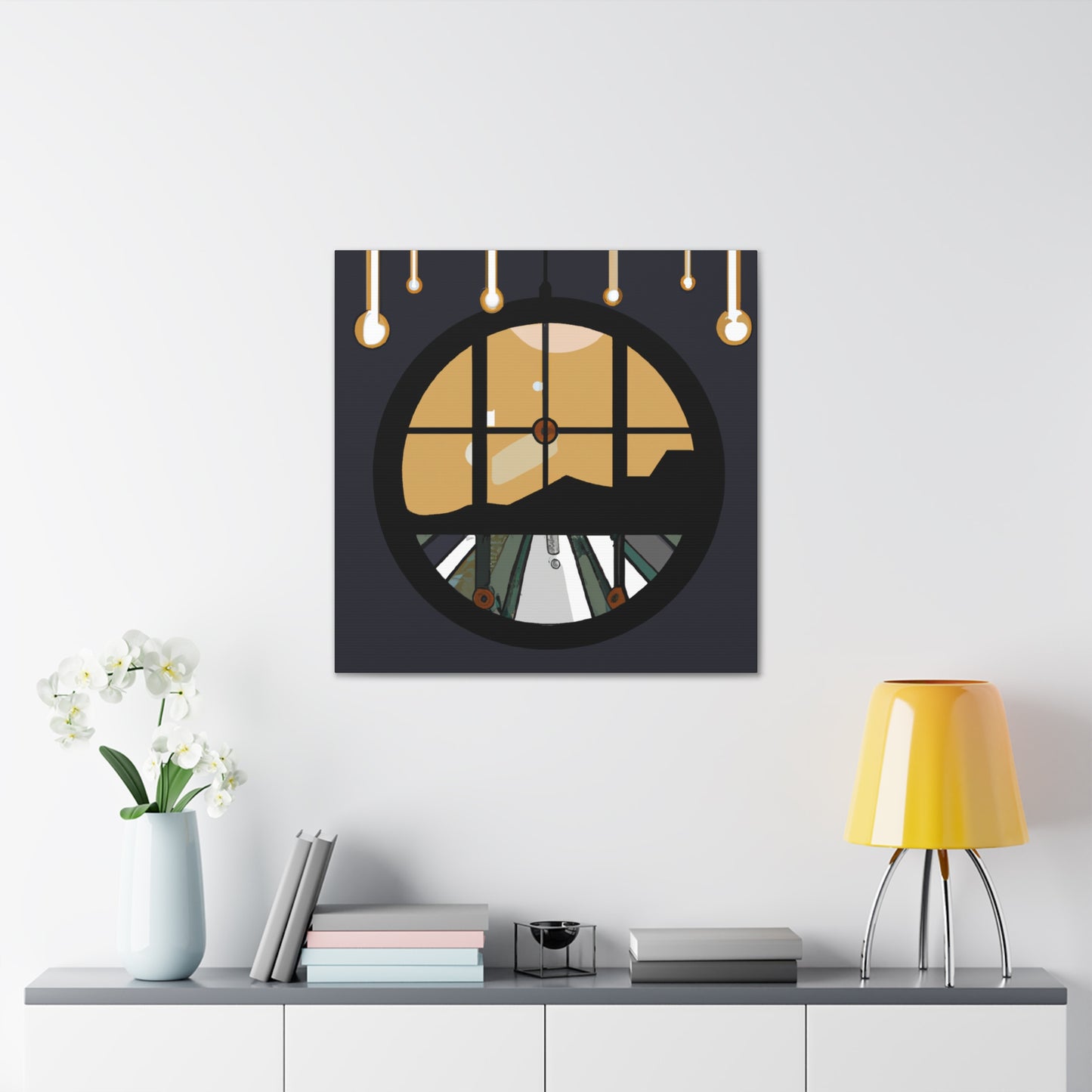 Vivid Reflection - Midcentury - Canvas