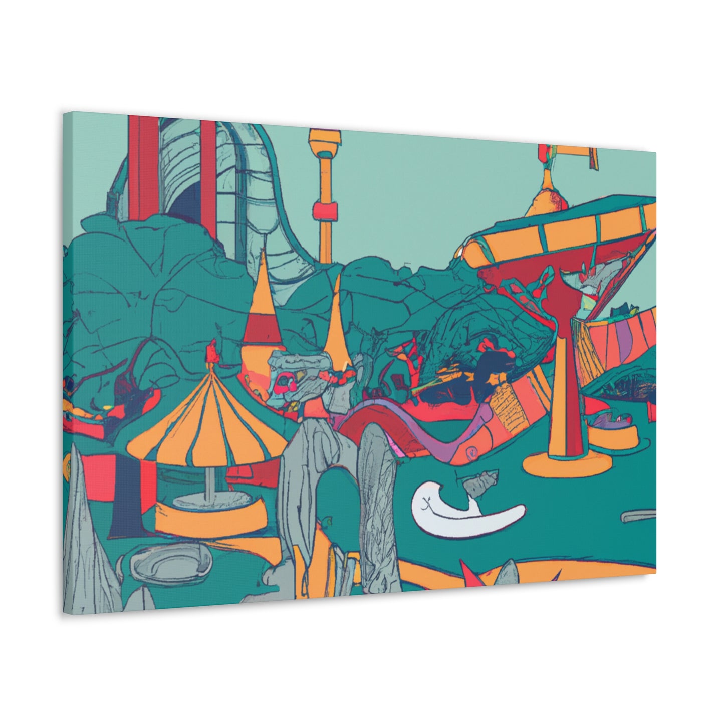 Growtopia - Landscape - Amusement - Canvas
