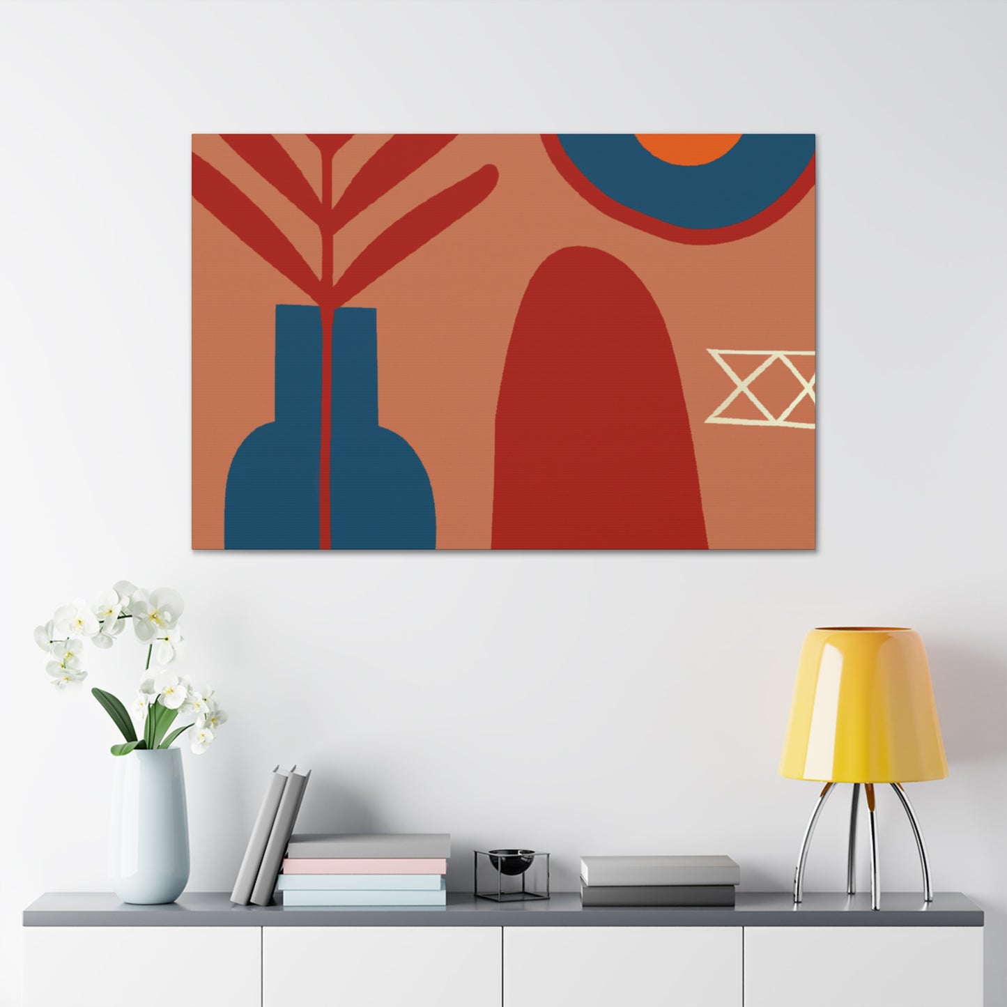 "Prismatic Pewter - Midcentury" - Canvas