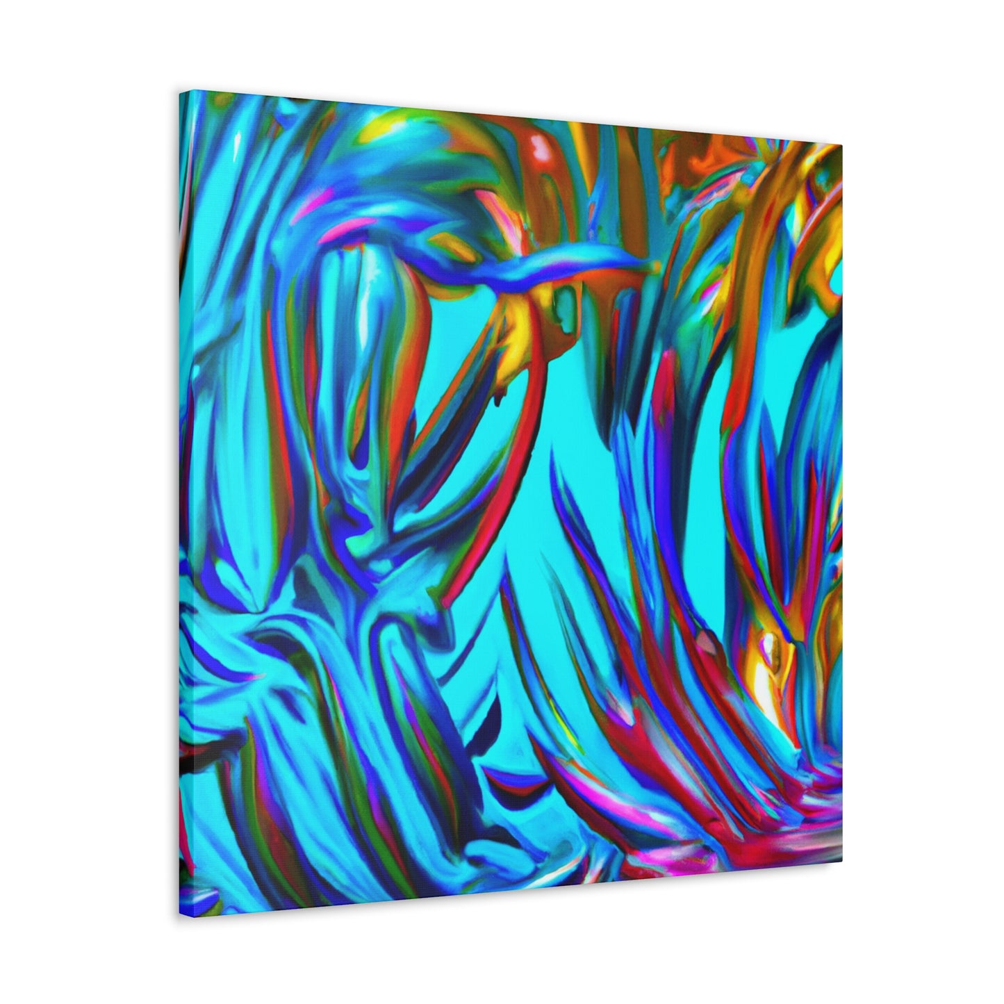 Blue Flames - Canvas - Abstract