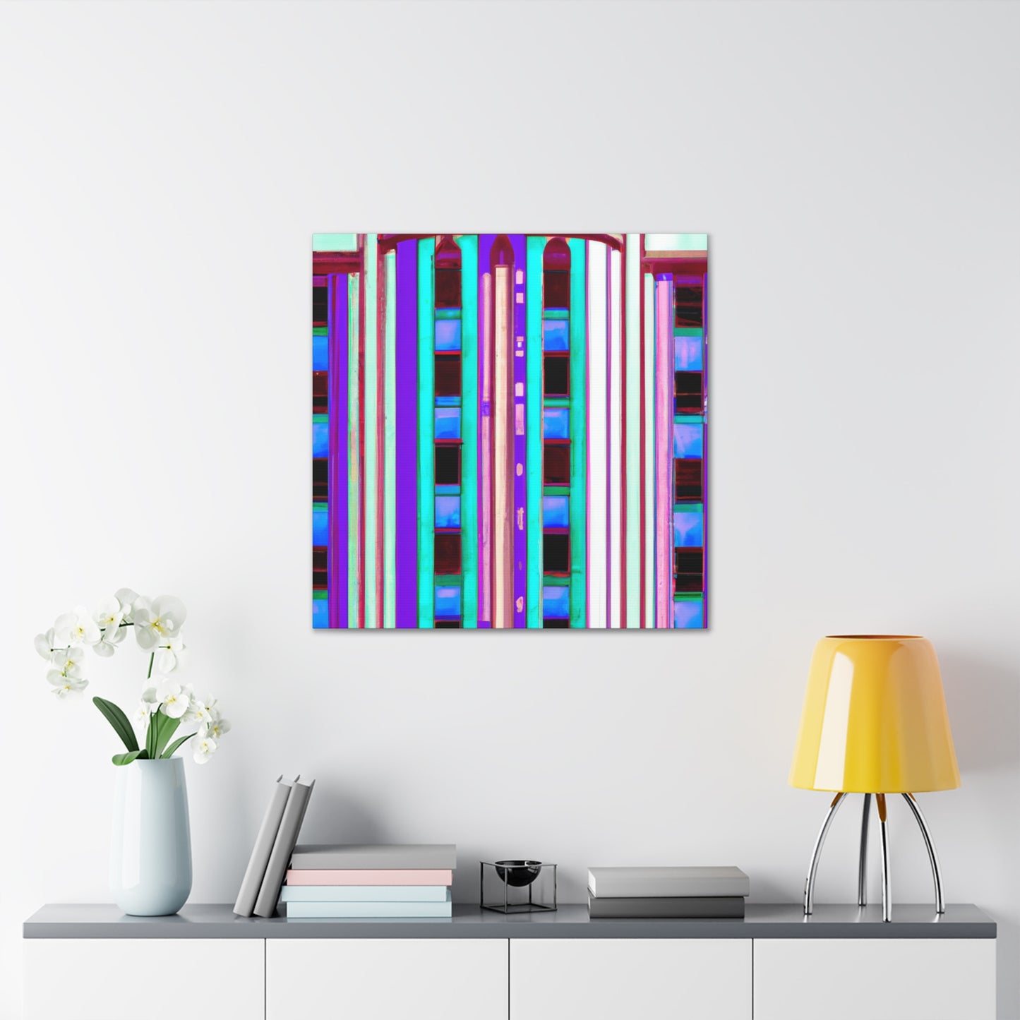 Luminous Metropolis - Architectural Canvas