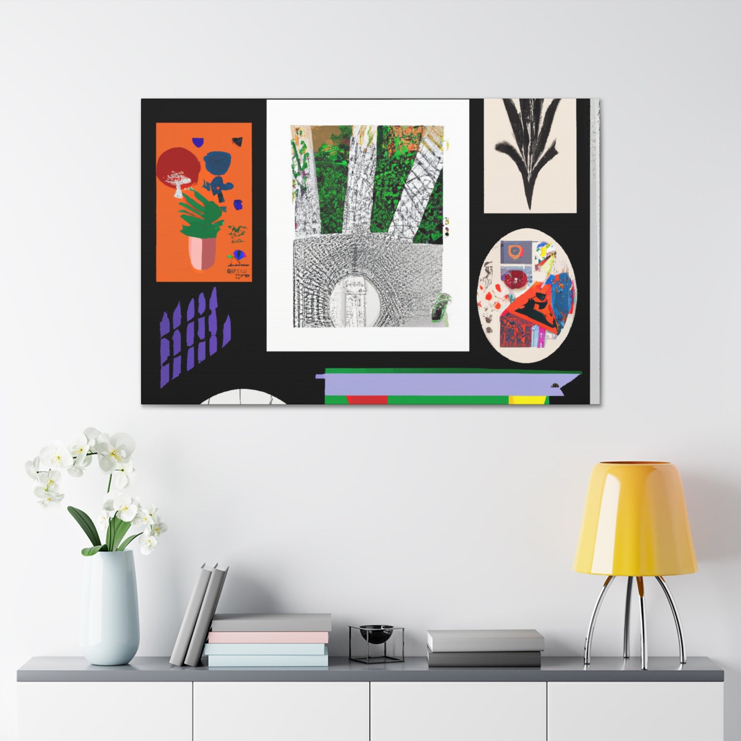 "Fuzzy Fluffkin" - Midcentury Canvas