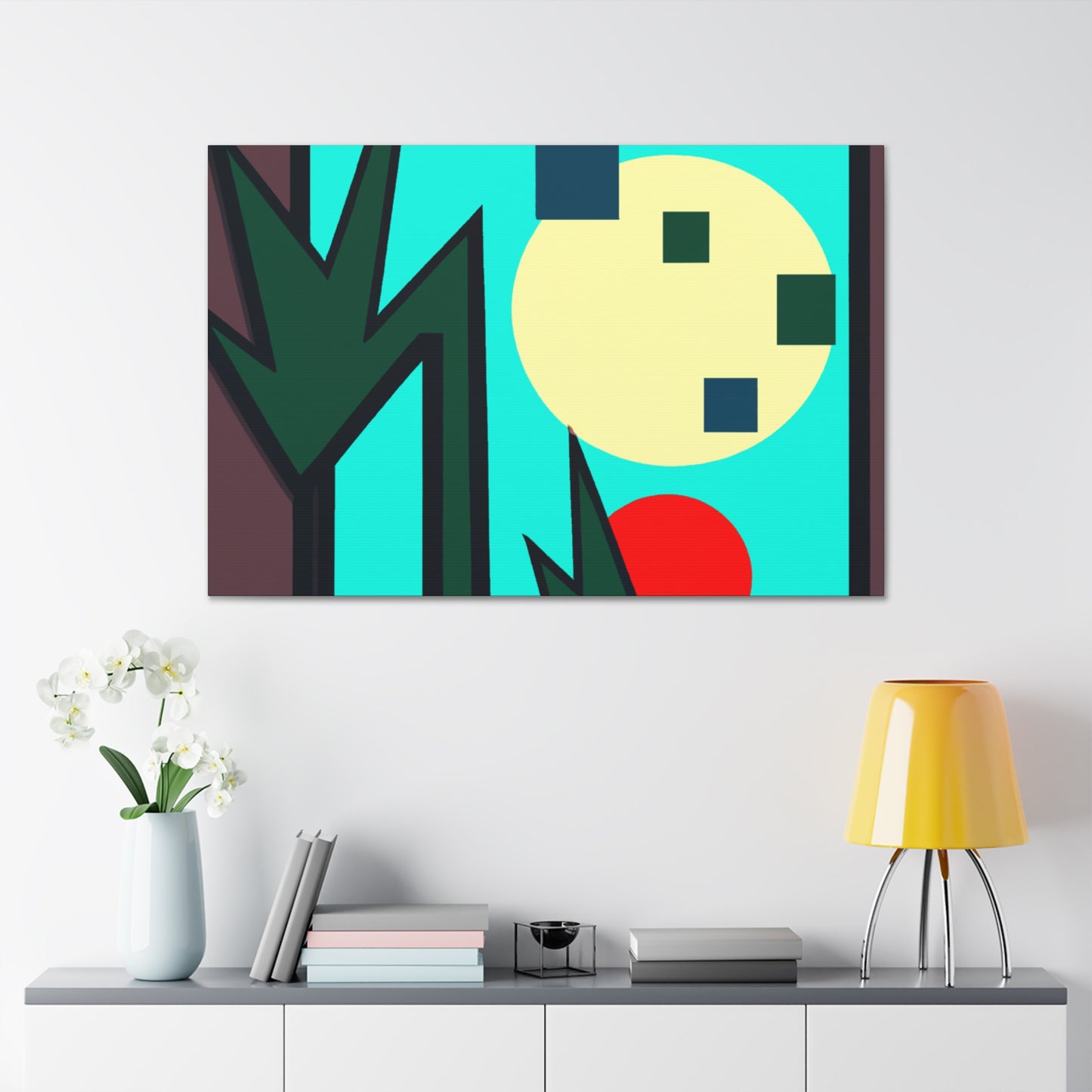 Luminous Evening- Midcentury Canvas