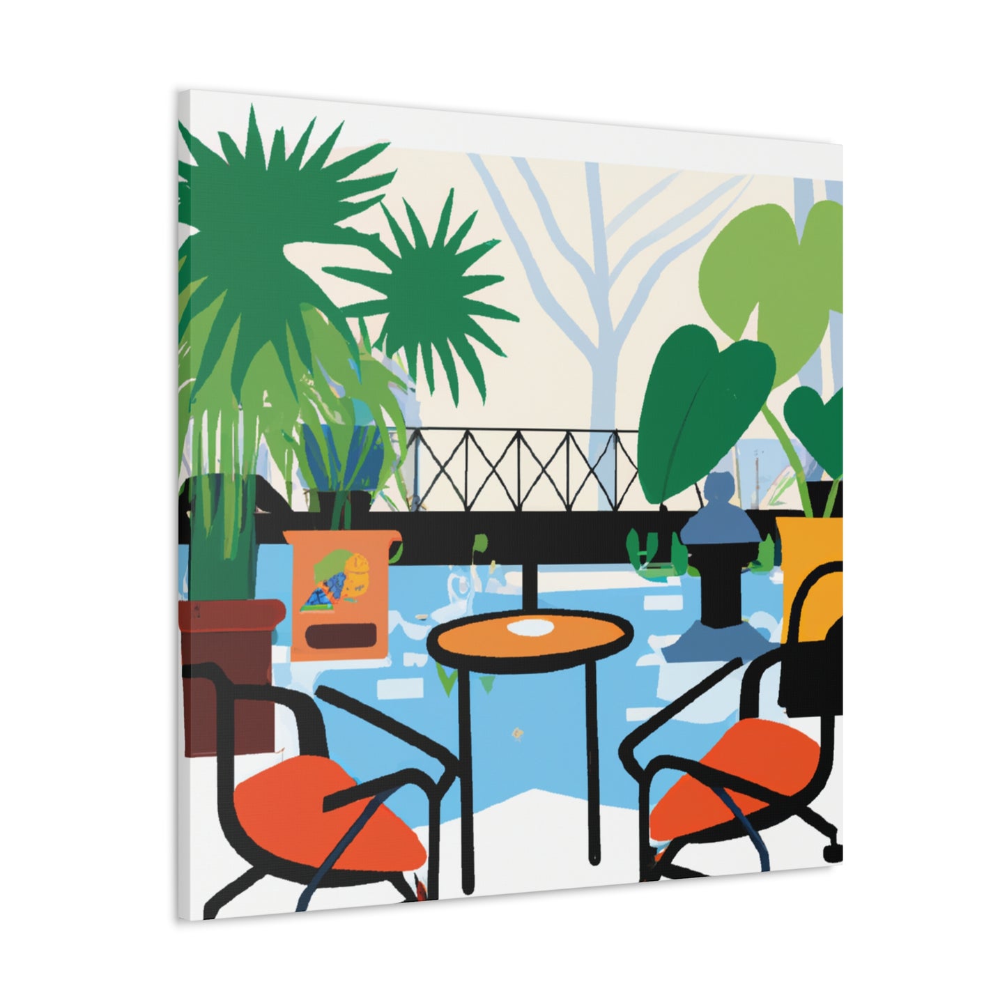 Vineyard View- Midcentury - Canvas