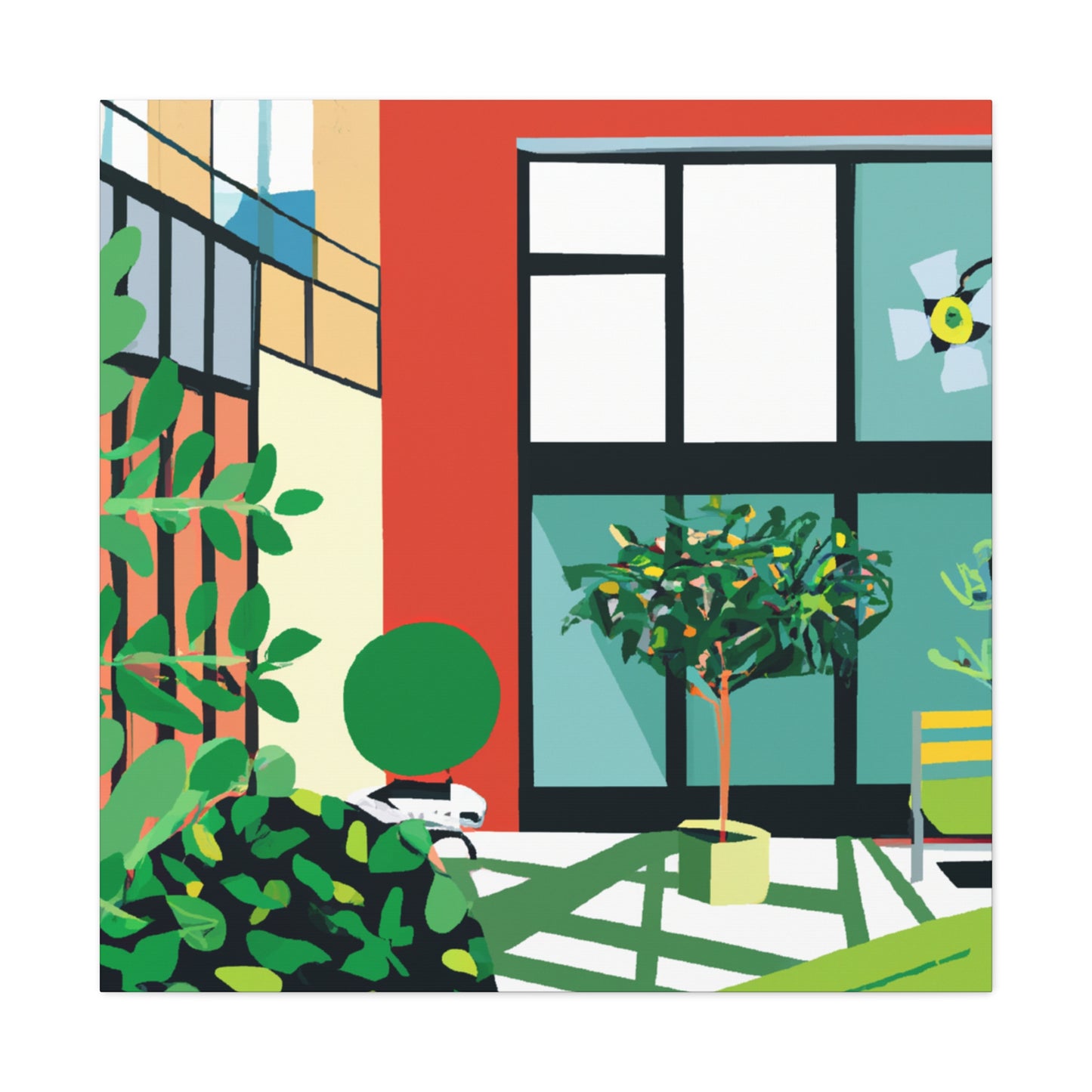 "Eco-Colorful- Midcentury" - Canvas