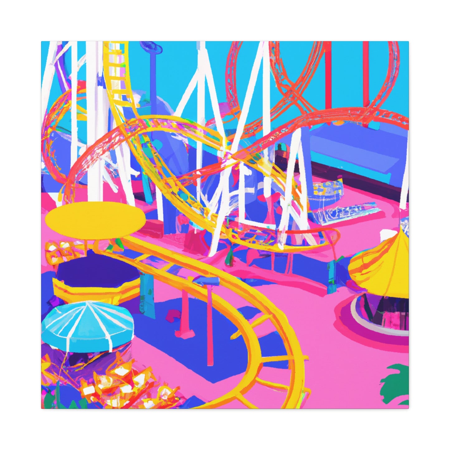 Crazy Town - Amusement - Canvas