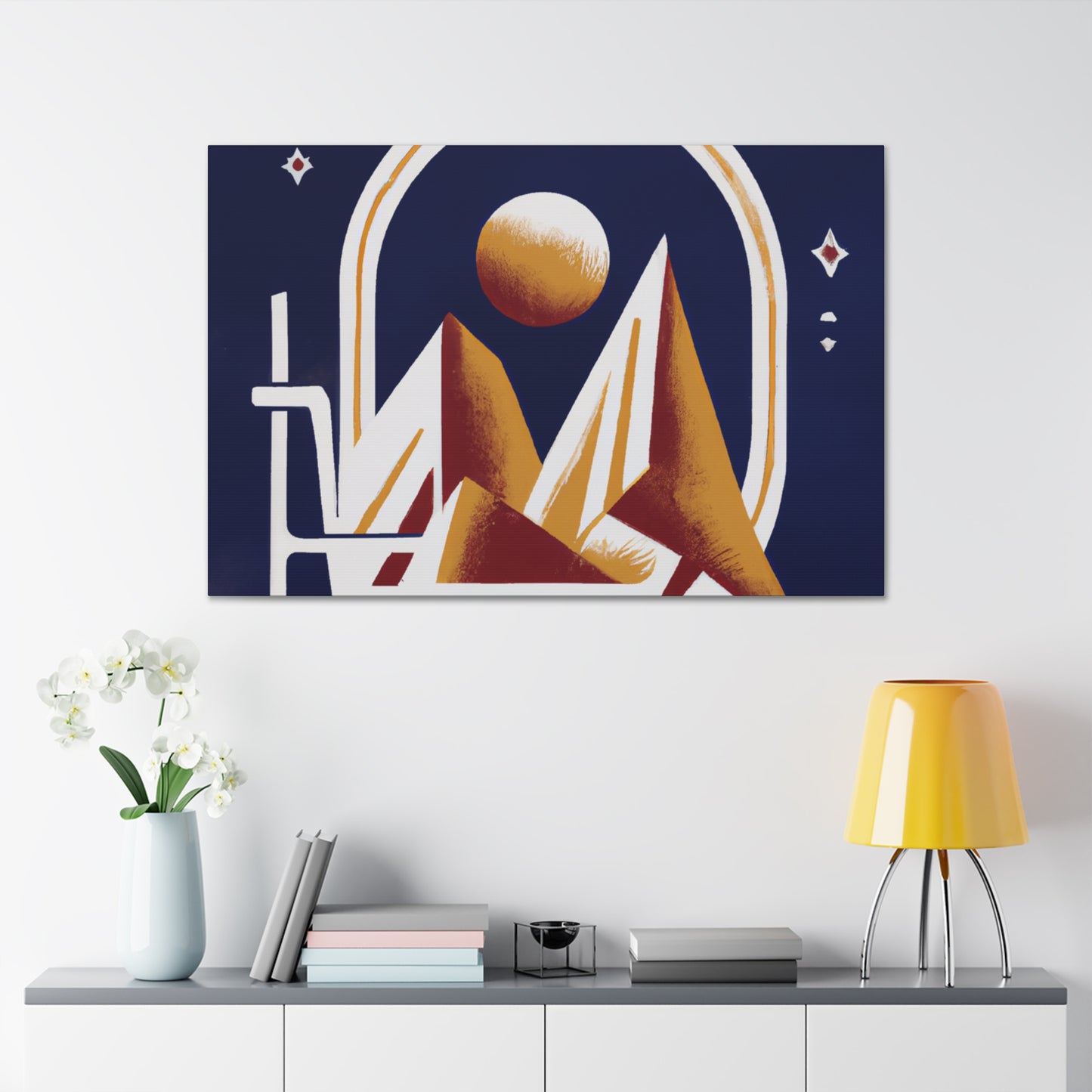 Fantasy Feline - Midcentury Canvas