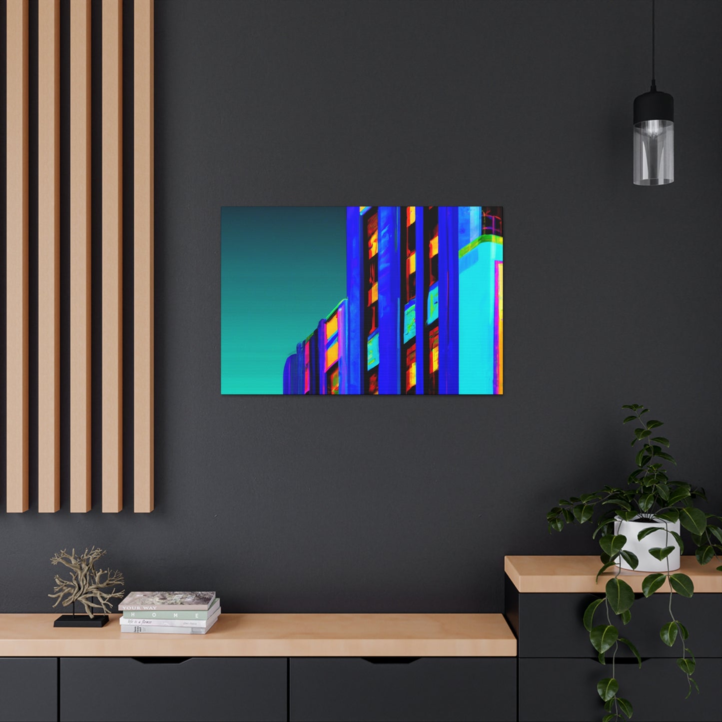 "Skyline Art Deco" - Art Deco Architectural Canvas