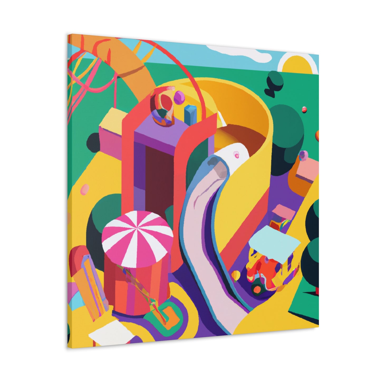 Cotton Candy Castle-Amusement - Canvas