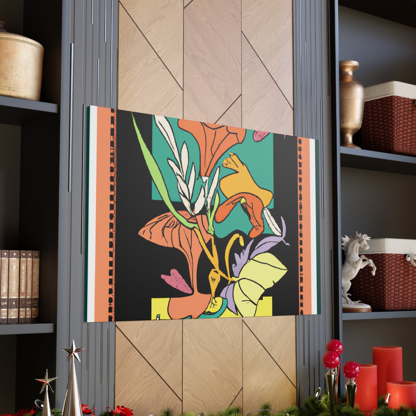 Spikestriped Similiskin. - Floral Canvas Midcentury