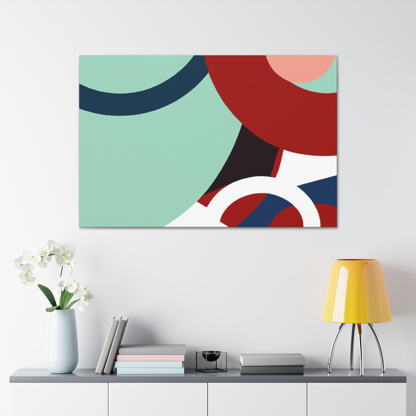 "Scintillating Sunrise - Midcentury" - Canvas