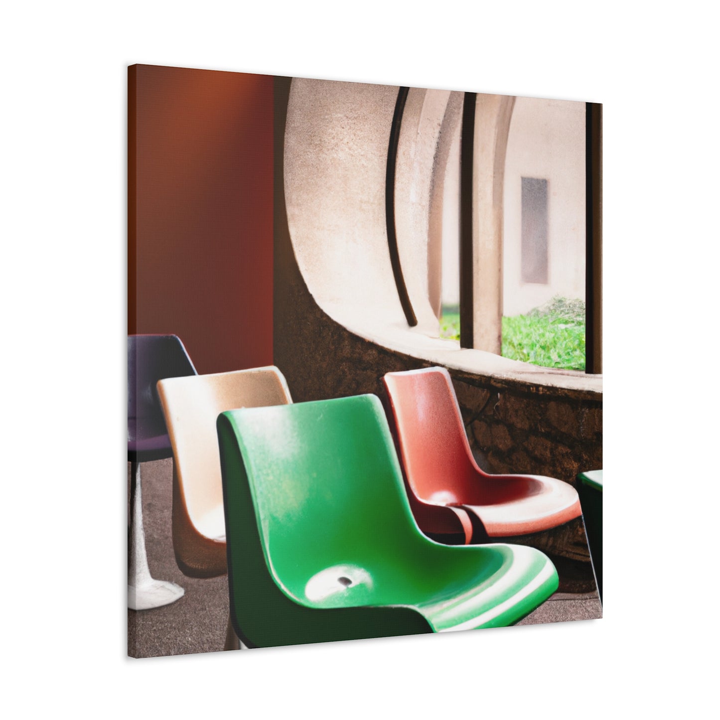 "Breezy Oasis - Midcentury" - Canvas