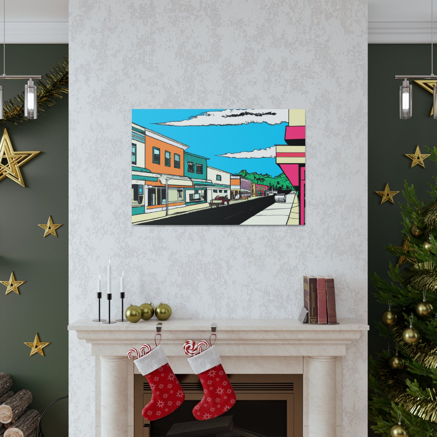 St Louis Ave - Architectural Canvas Pop Art