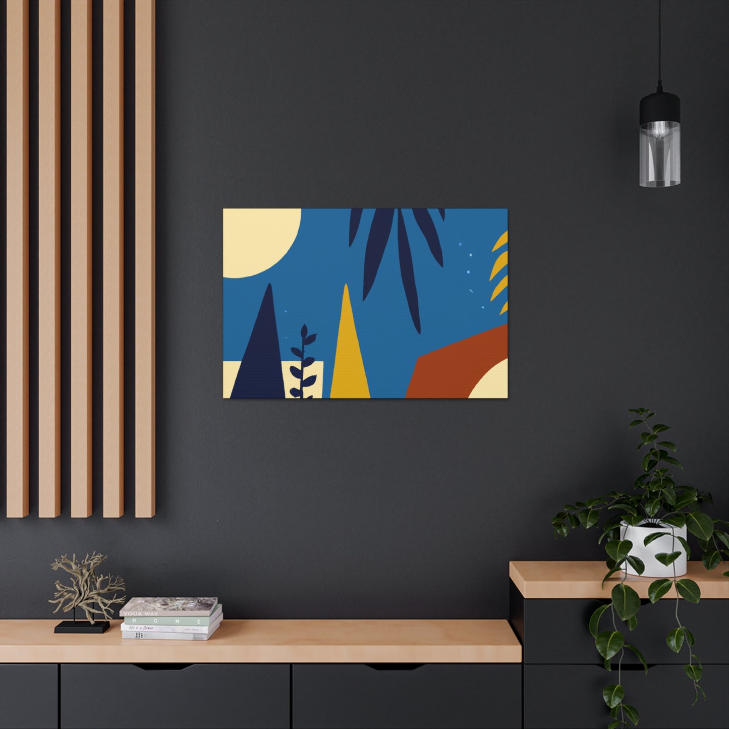 Blue Sky - Midcentury Canvas