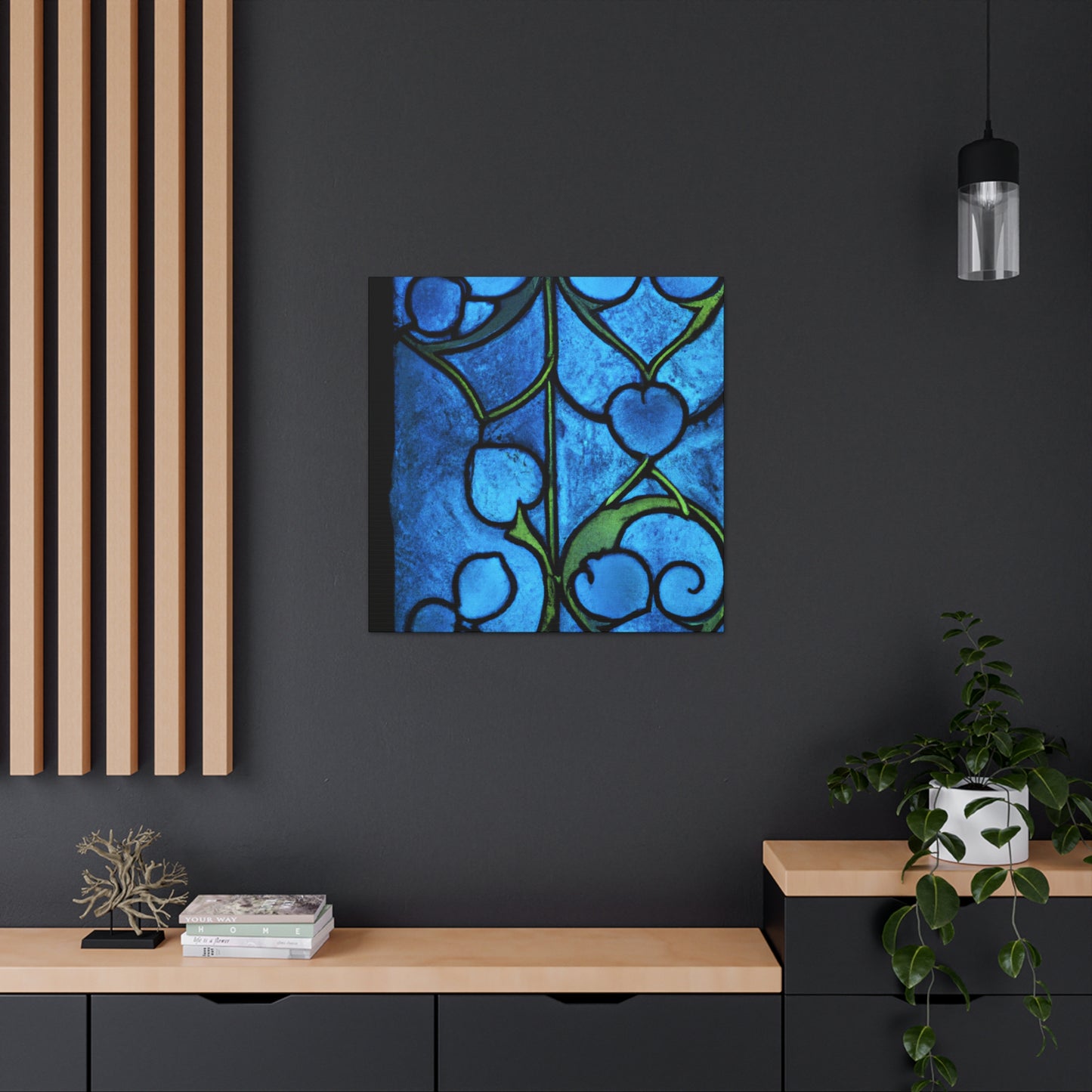 "Blue Petals" - Glass Canvas