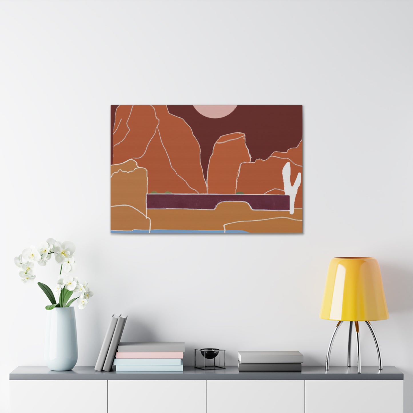 "Cityscape Odyssey - Midcentury" - Canvas