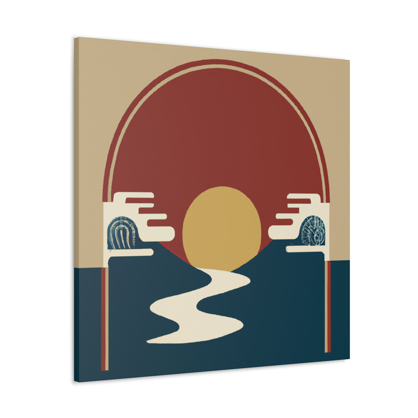 Converging Contrasts - Midcentury - Canvas