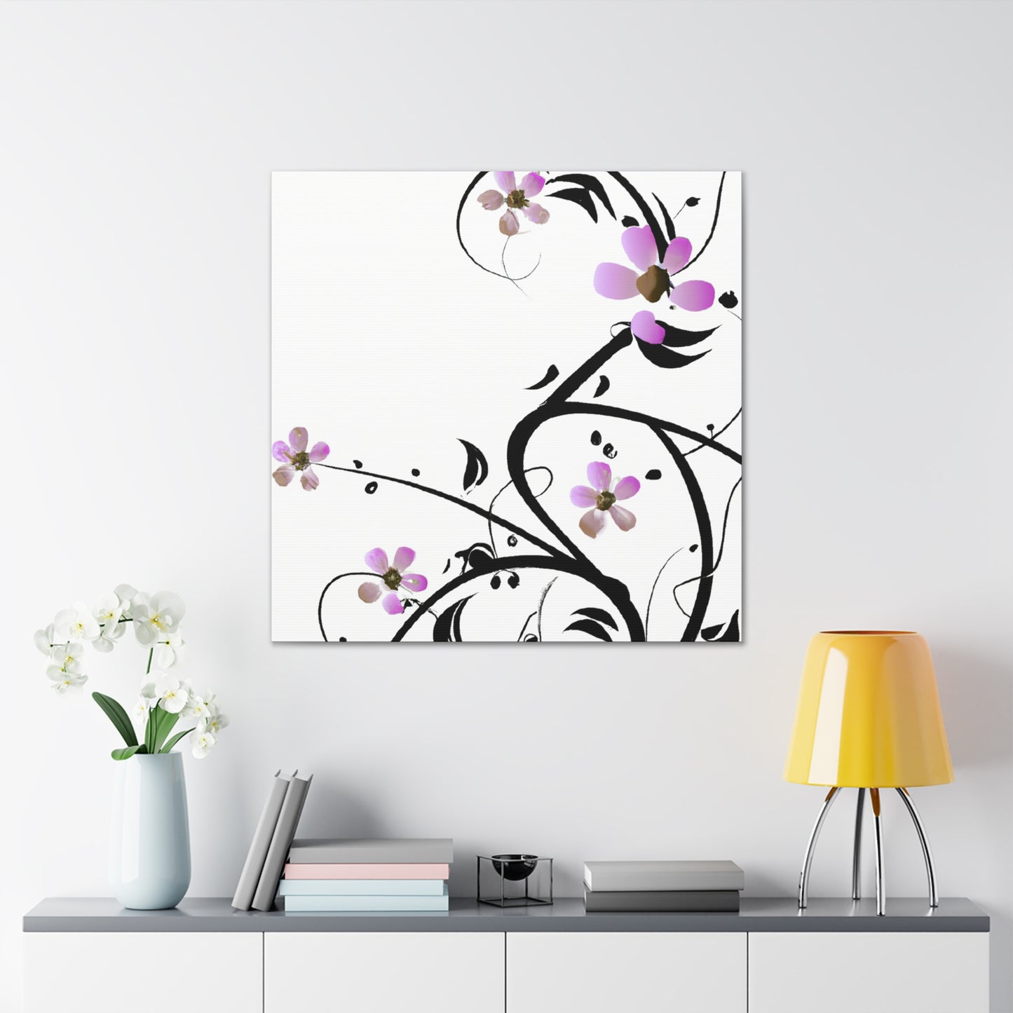 Carnation Cascade - Floral - Canvas