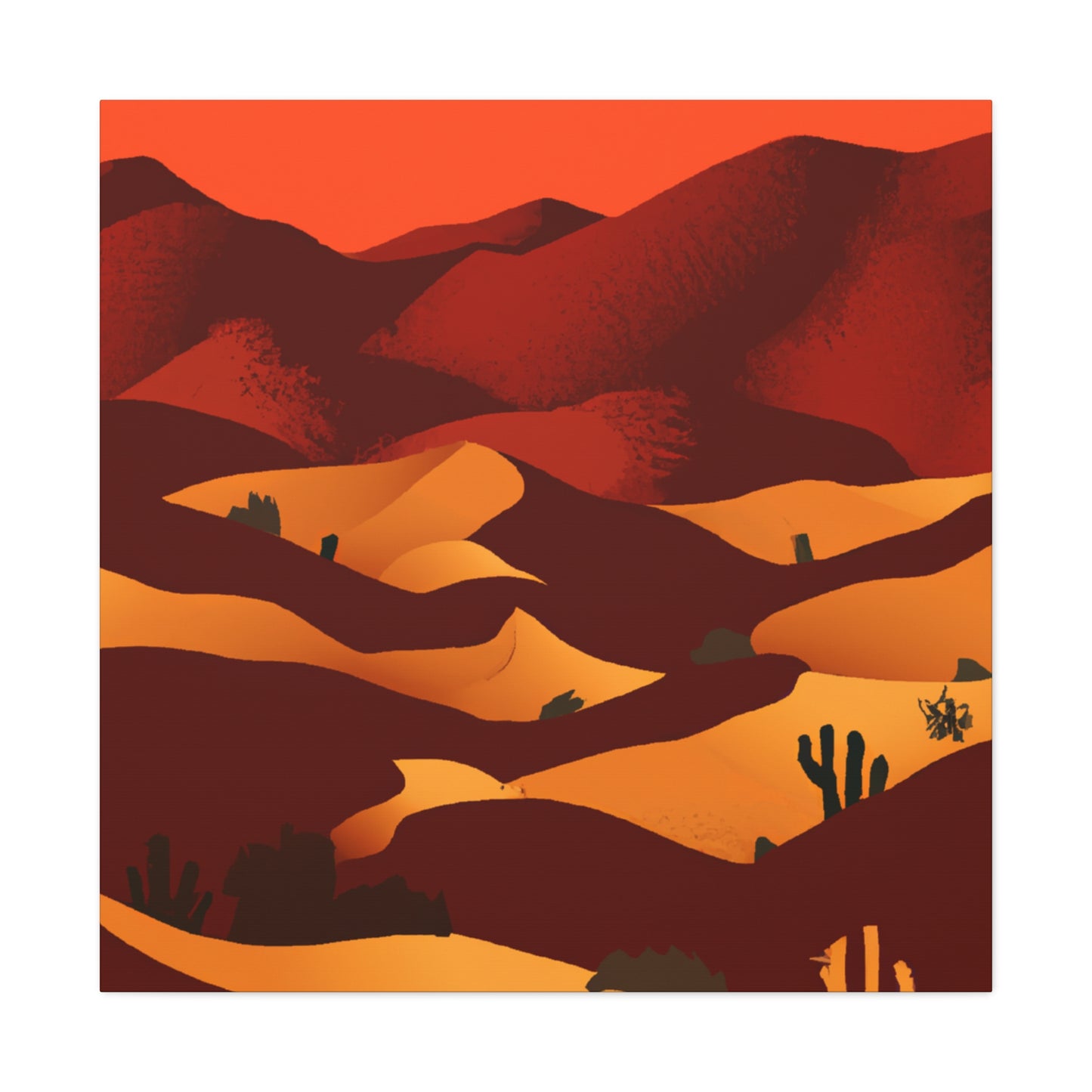 Retro Aesthetic - Vintage Contemporary - Desert - Canvas