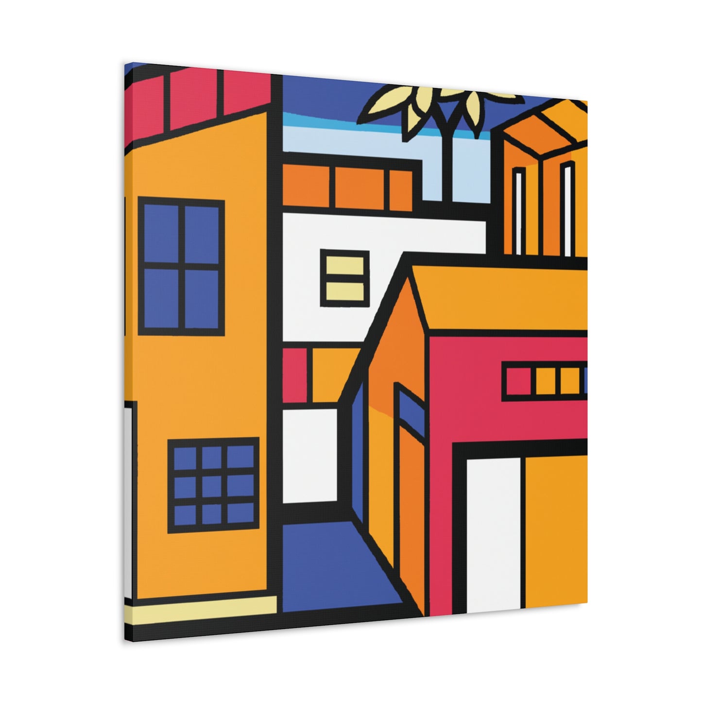 "Elegant Swirls - Midcentury" - Canvas